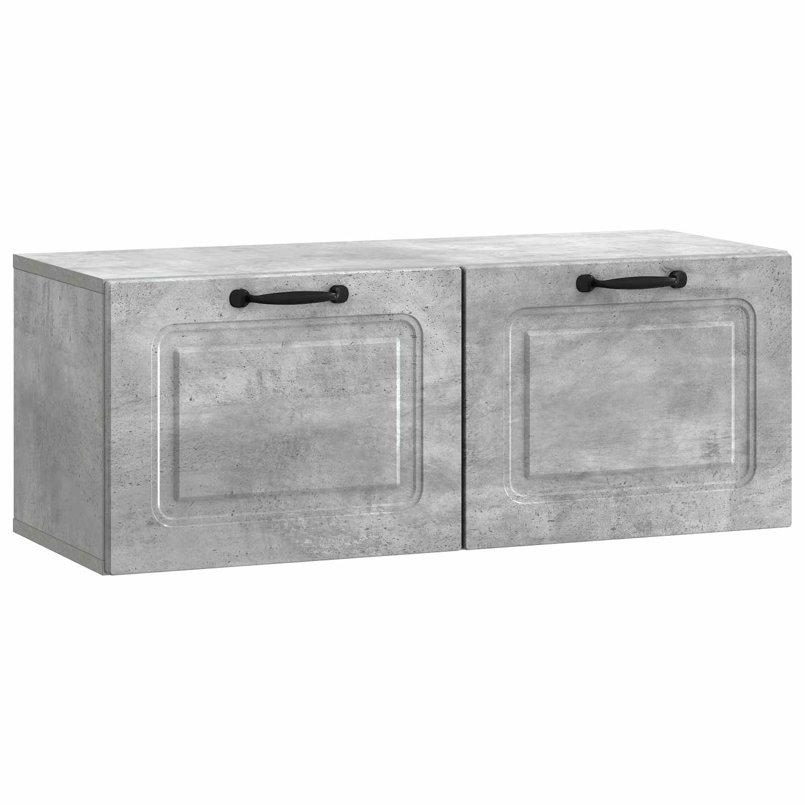 Meuble TV mural Gris béton 78,5 x 31 x 30 cm Bois d'ingénierie - XIOS