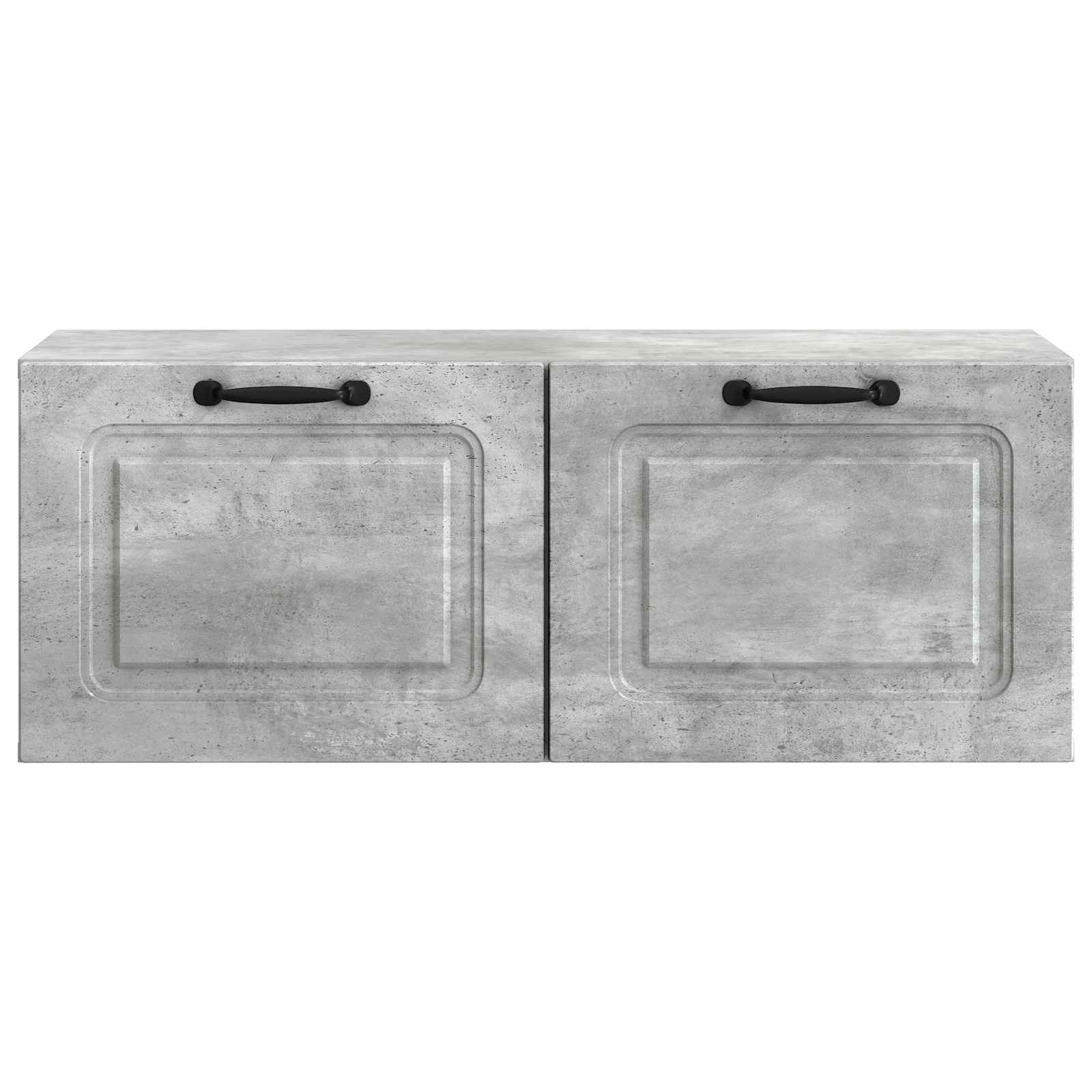 Meuble TV mural Gris béton 78,5 x 31 x 30 cm Bois d'ingénierie - XIOS