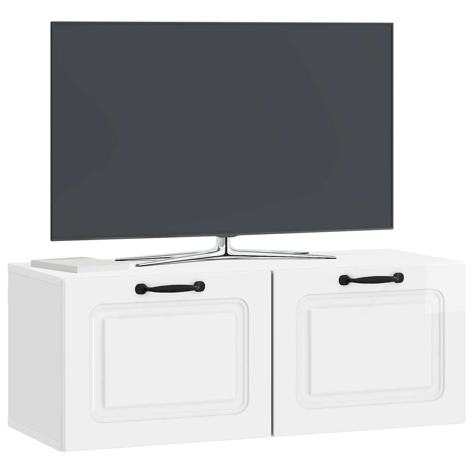 Meuble TV mural Montage mural Blanc brillant 78,5 x 31 x 30 cm - XIOS