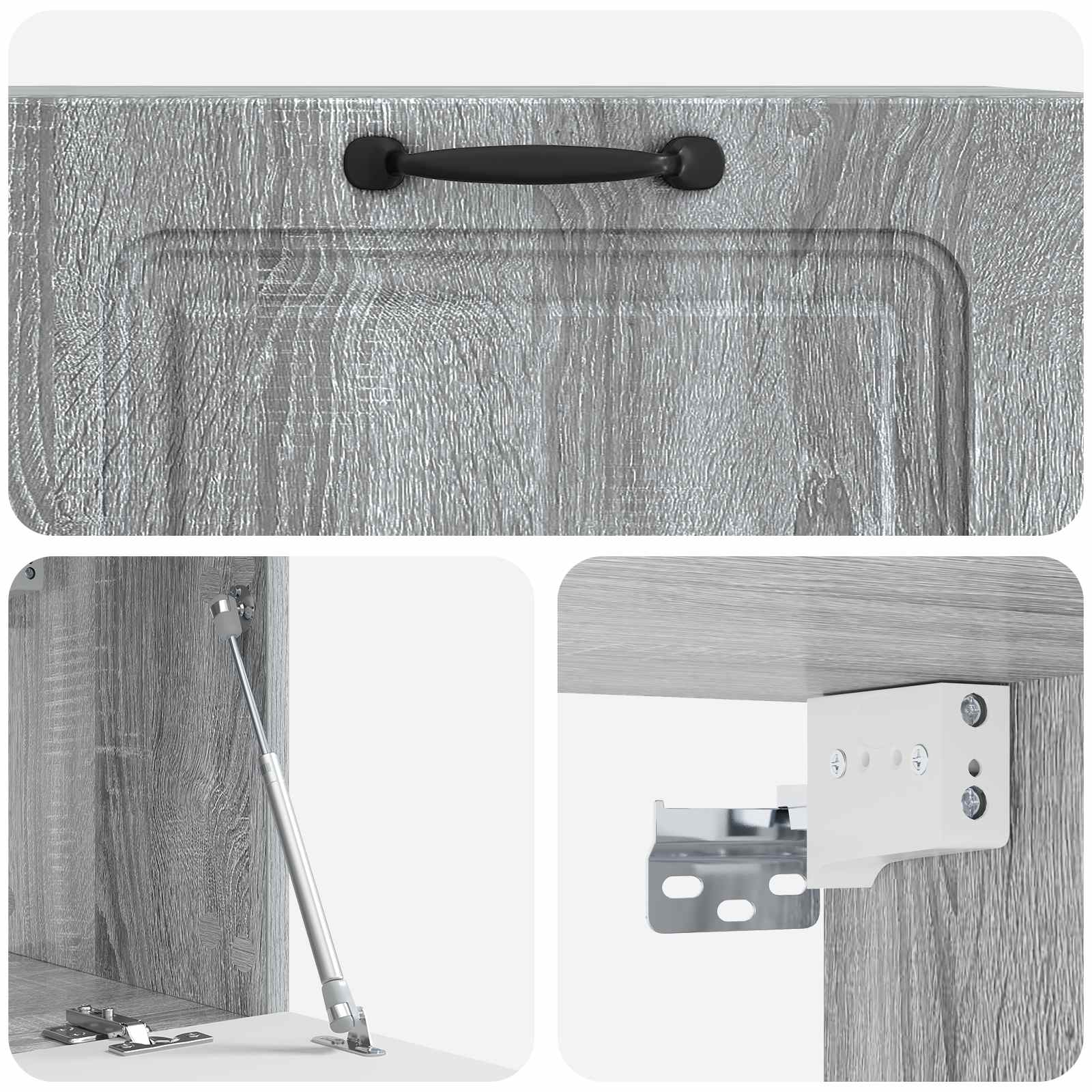 Meuble TV mural Sonoma gris 78,5 x 31 x 30 cm Bois d'ingénierie - XIOS