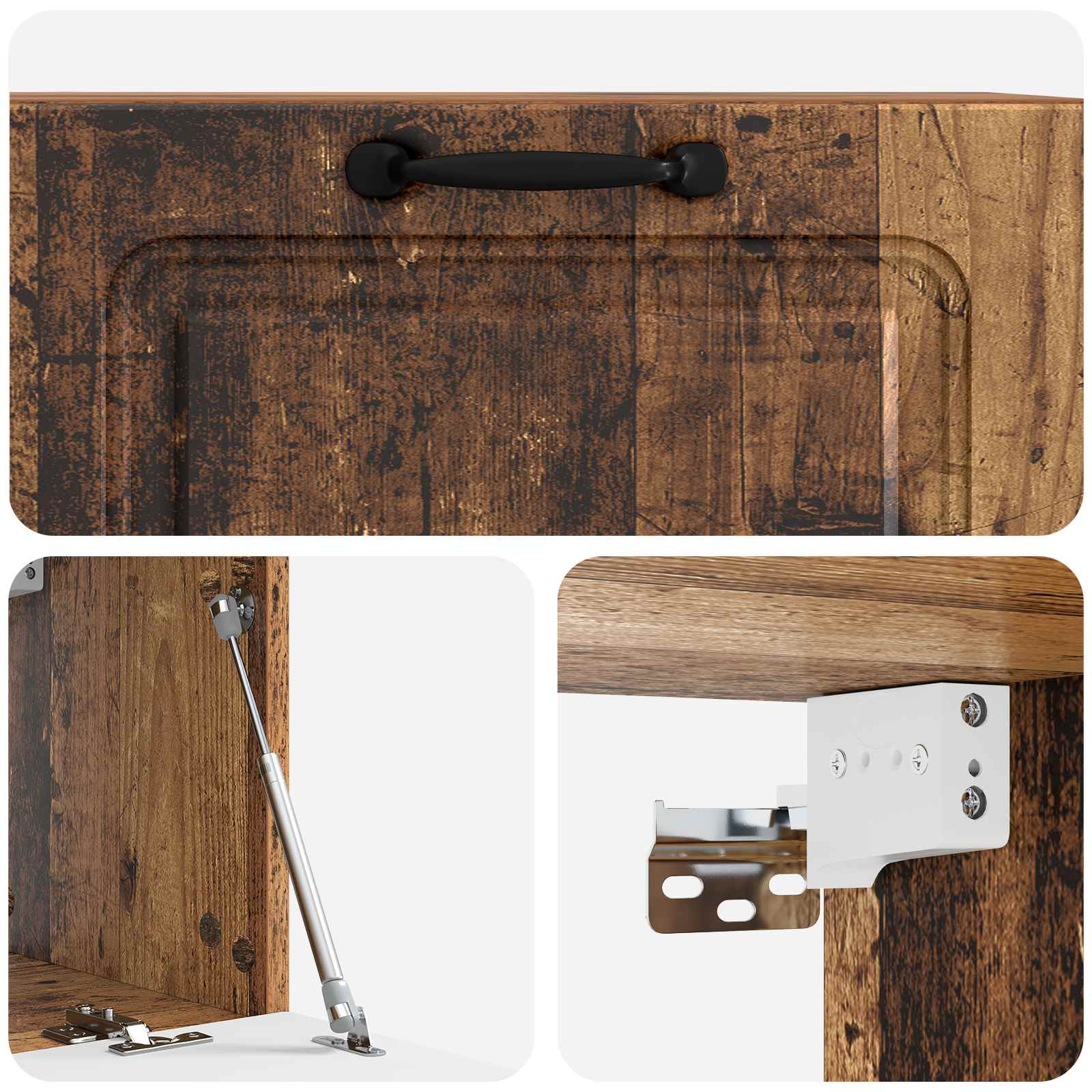 Meuble TV mural Bois ancien 78,5 x 31 x 30 cm Bois d'ingénierie - XIOS