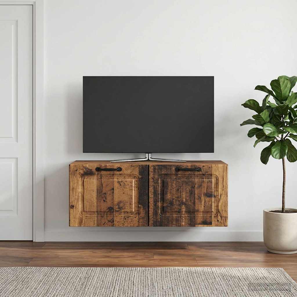 Meuble TV mural Bois ancien 78,5 x 31 x 30 cm Bois d'ingénierie - XIOS