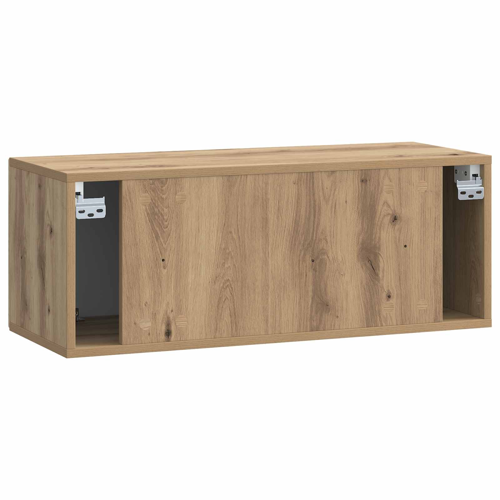Meuble TV mural 78,5 x 31 x 30 cm Chêne artisanal