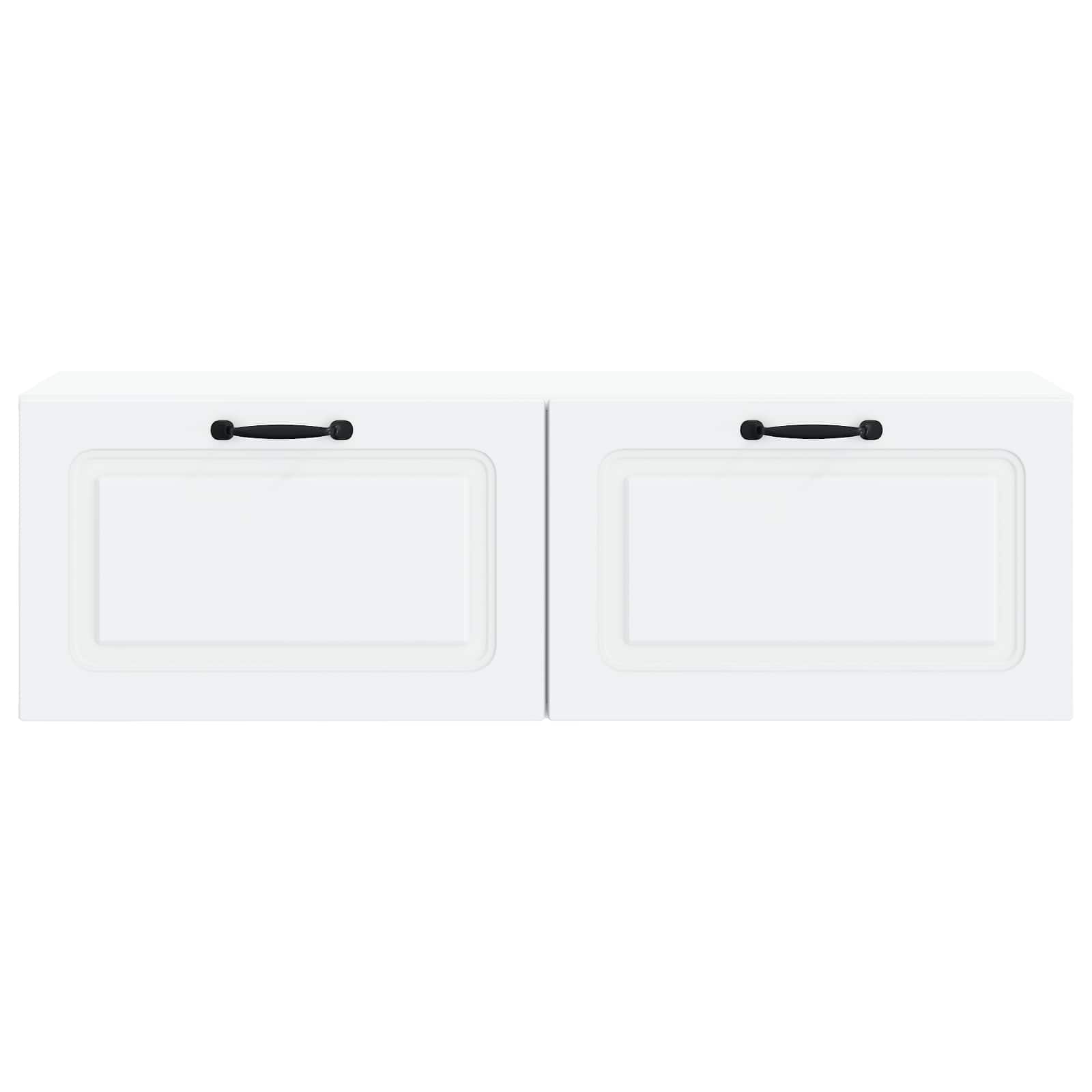 Meuble TV mural Blanc 98 x 31 x 30 cm Bois d'ingénierie - XIOS