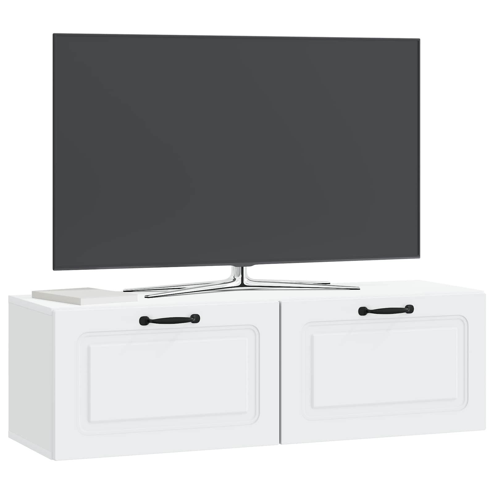 Meuble TV mural Blanc 98 x 31 x 30 cm Bois d'ingénierie - XIOS