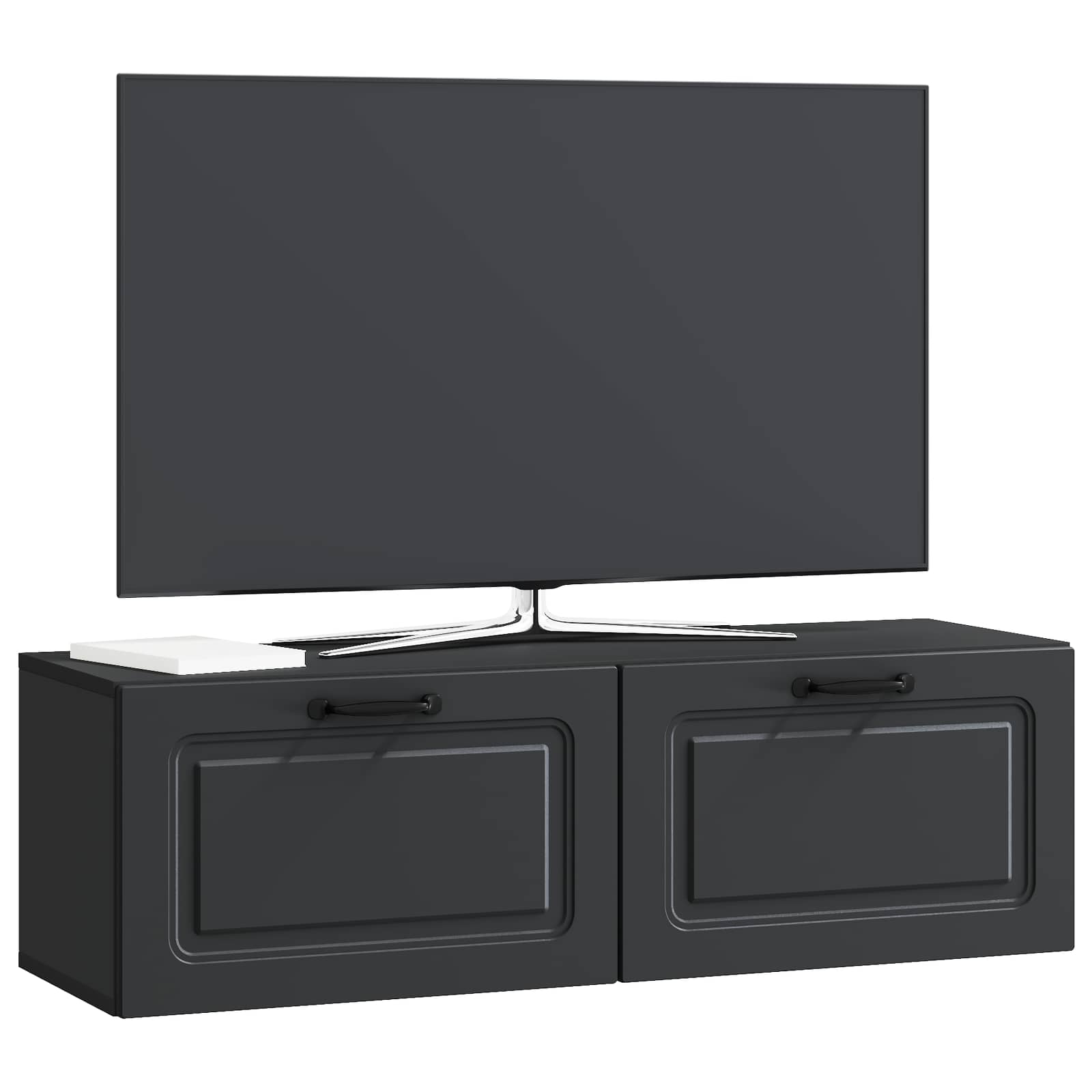 Meuble TV mural Noir 98 x 31 x 30 cm Bois d'ingénierie - XIOS