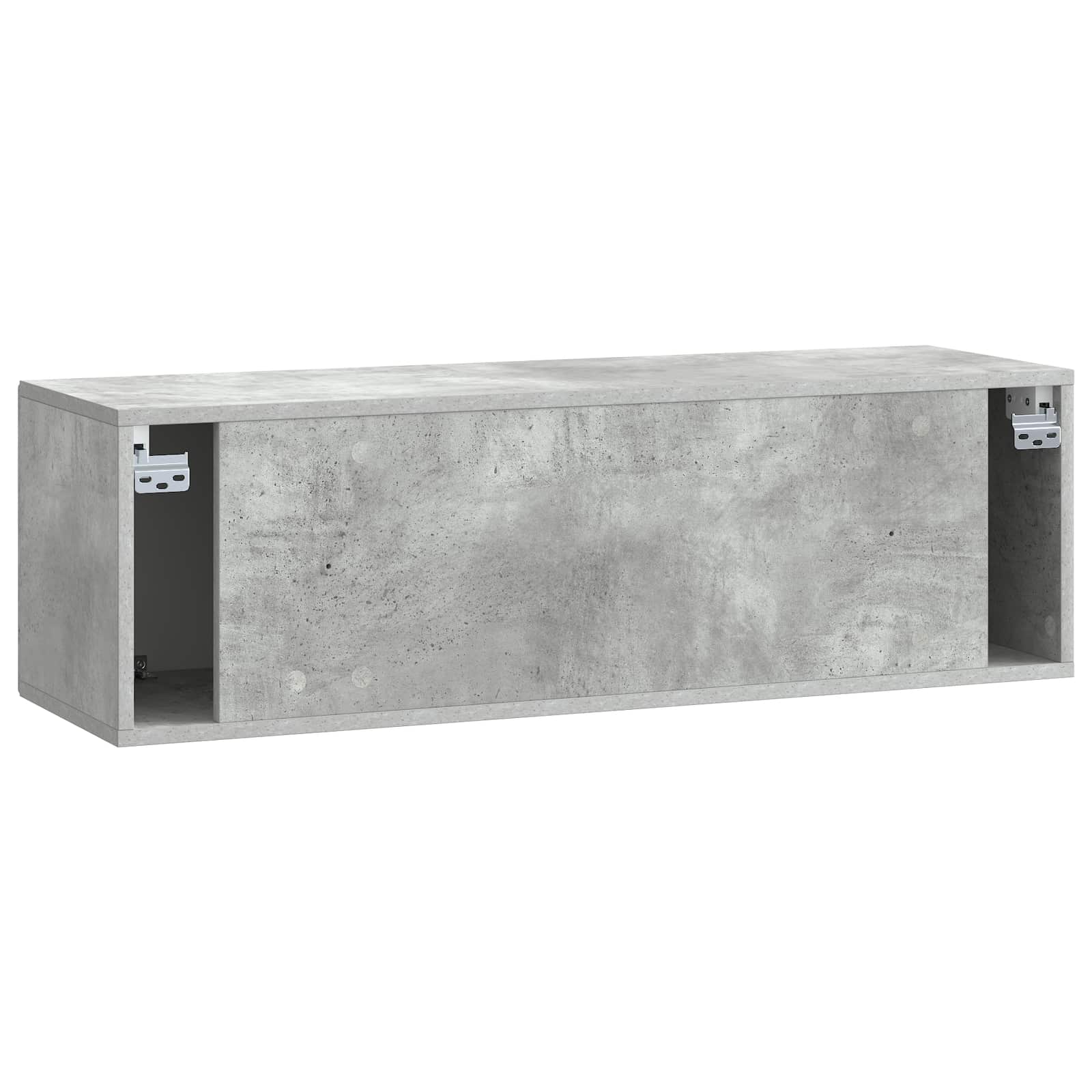 Meuble TV mural Gris béton 98 x 31 x 30 cm Bois d'ingénierie - XIOS