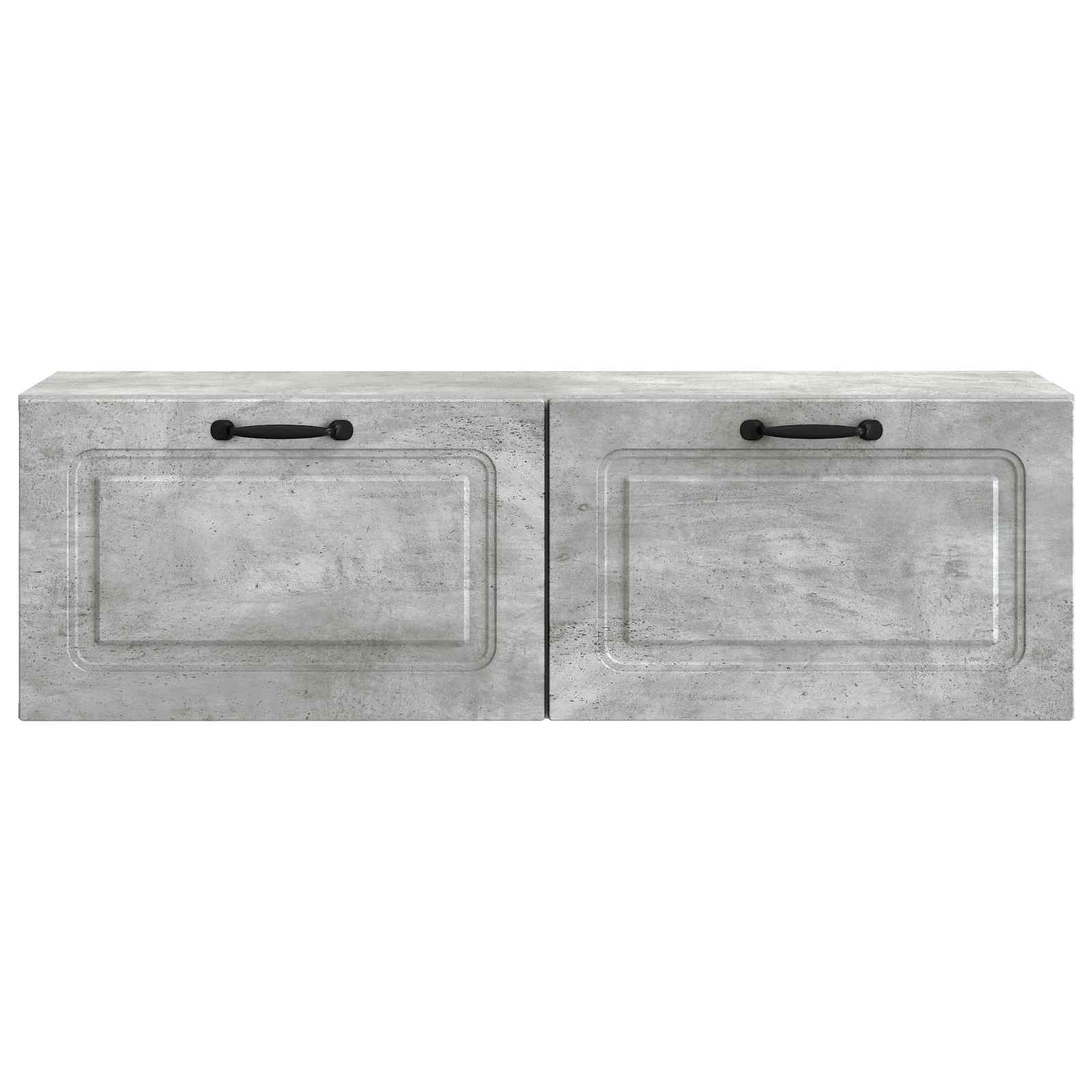 Meuble TV mural Gris béton 98 x 31 x 30 cm Bois d'ingénierie - XIOS