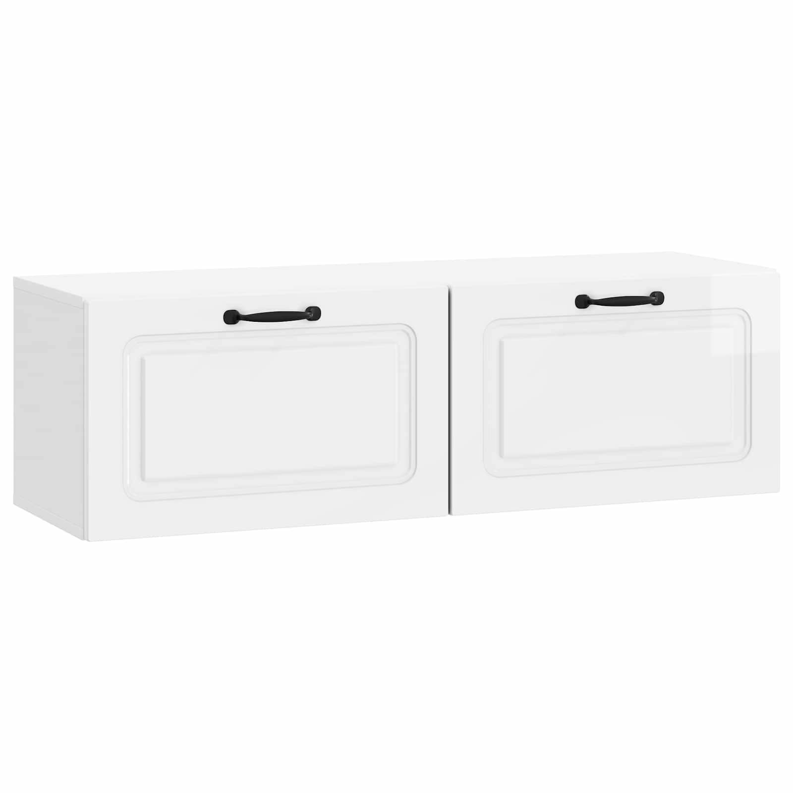 Meuble TV mural Montage mural Blanc brillant 98 x 31 x 30 cm - XIOS