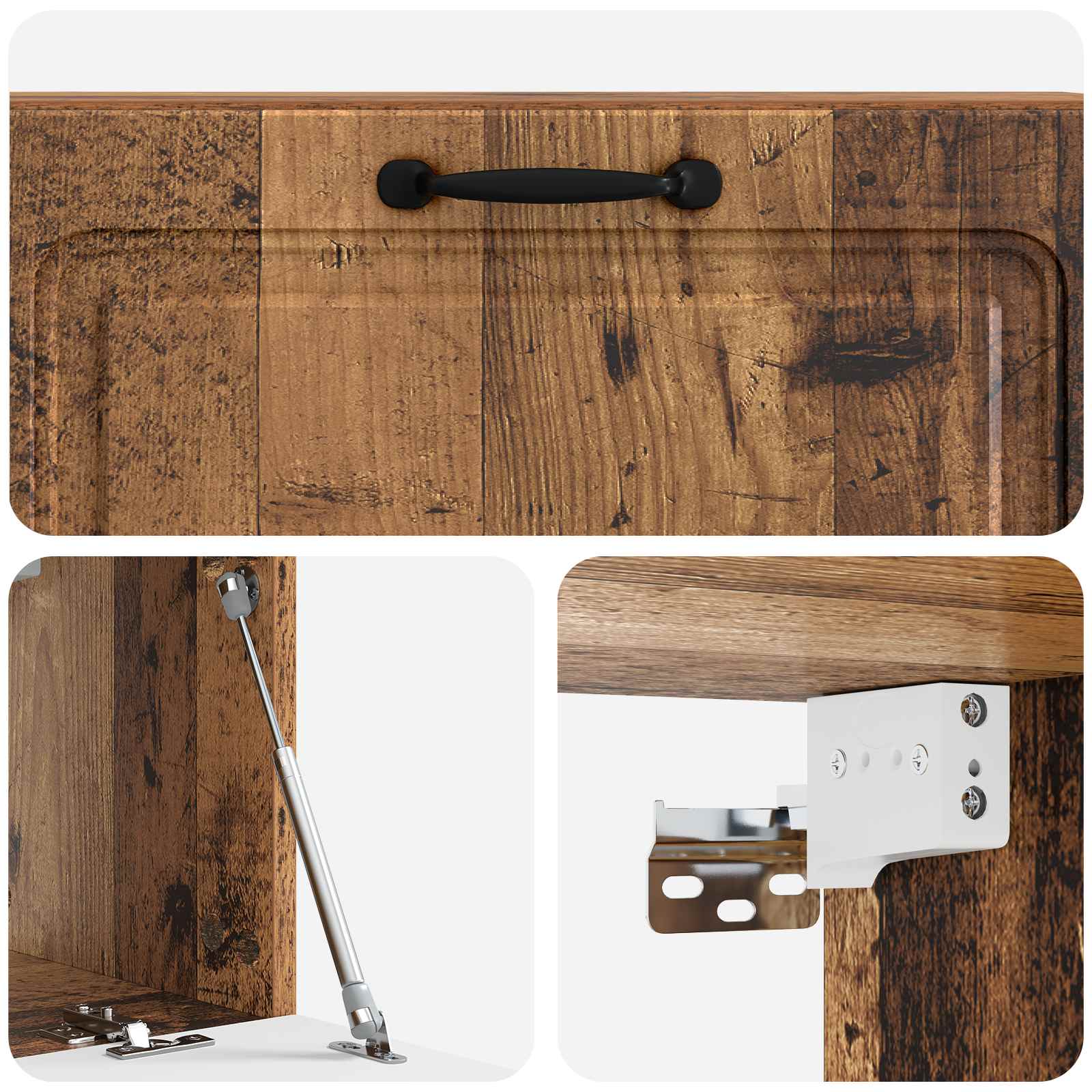 Meuble TV mural Bois ancien 98 x 31 x 30 cm Bois d'ingénierie - XIOS