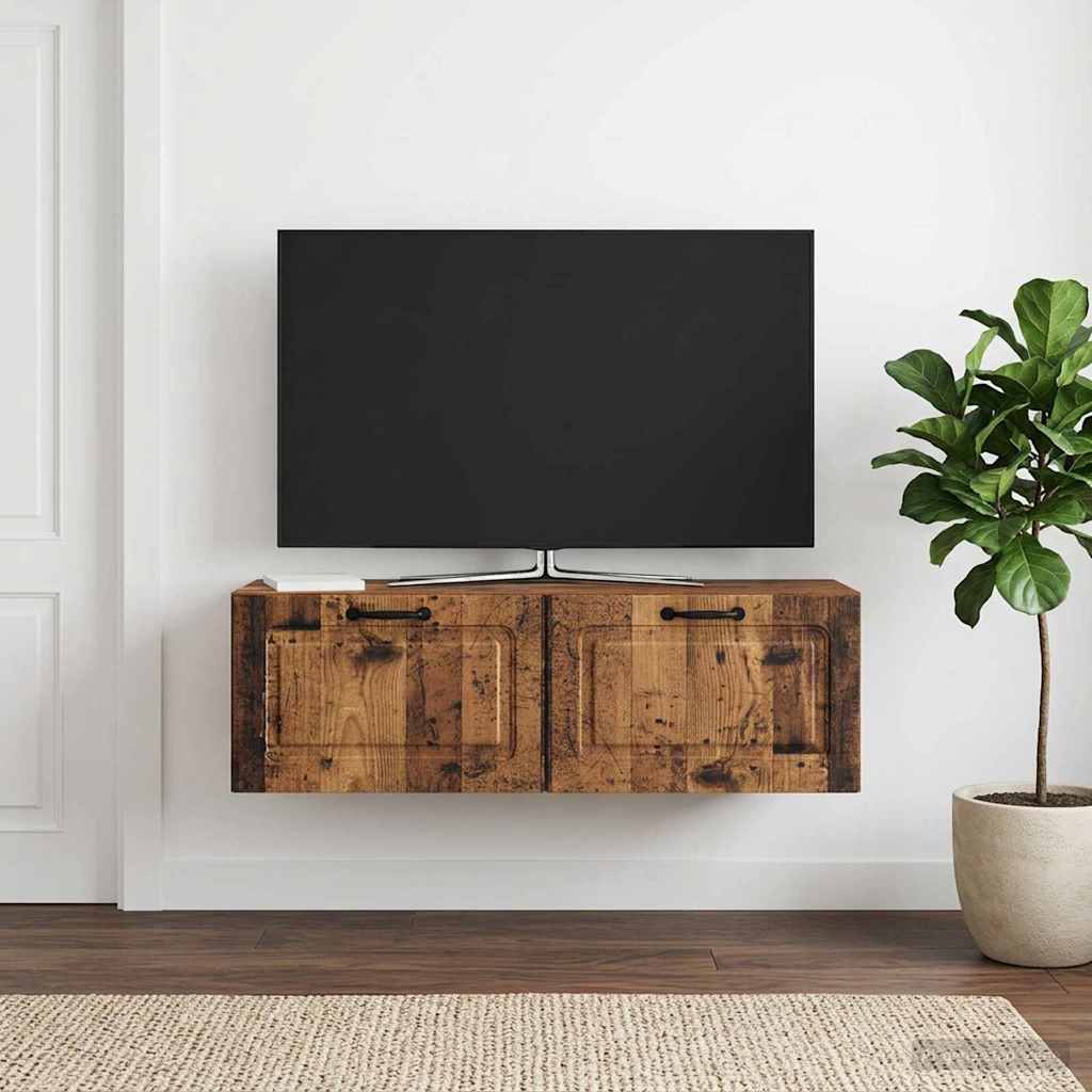 Meuble TV mural Bois ancien 98 x 31 x 30 cm Bois d'ingénierie - XIOS
