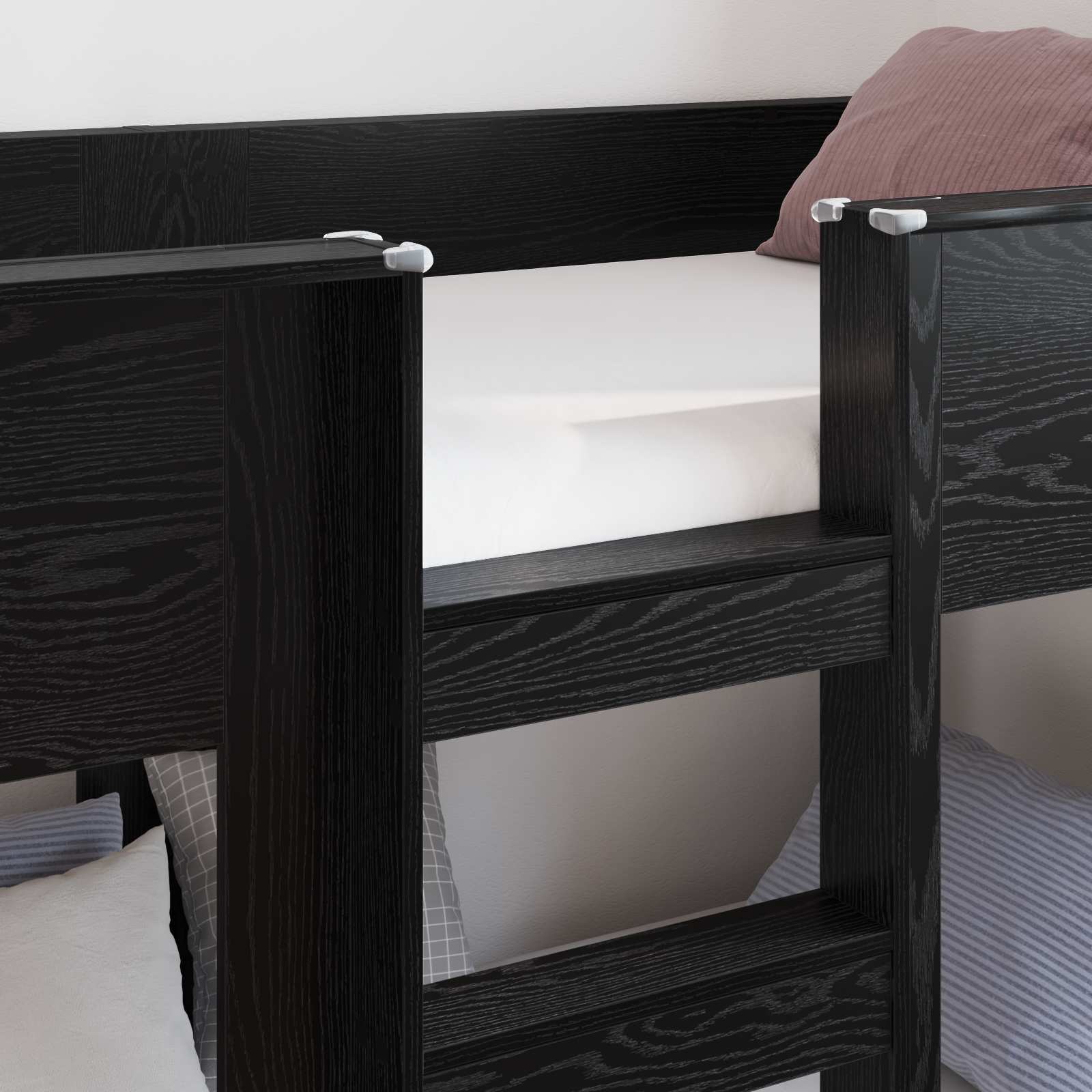 Lit Superposé pour Enfants Chêne noir 75 x 190 cm - XIOS