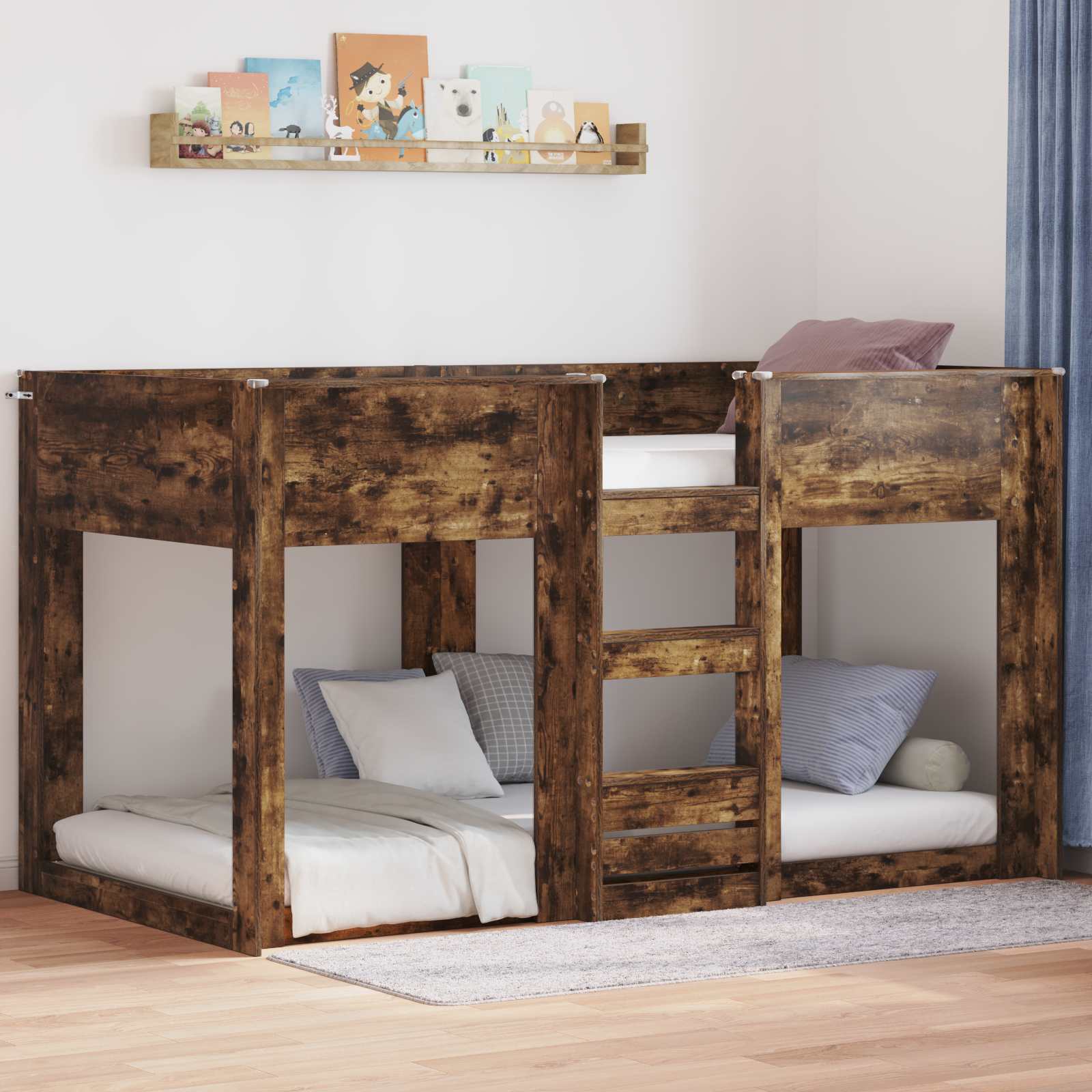 Lit Superposé pour Enfants Chêne fumé 90 x 190 cm - XIOS