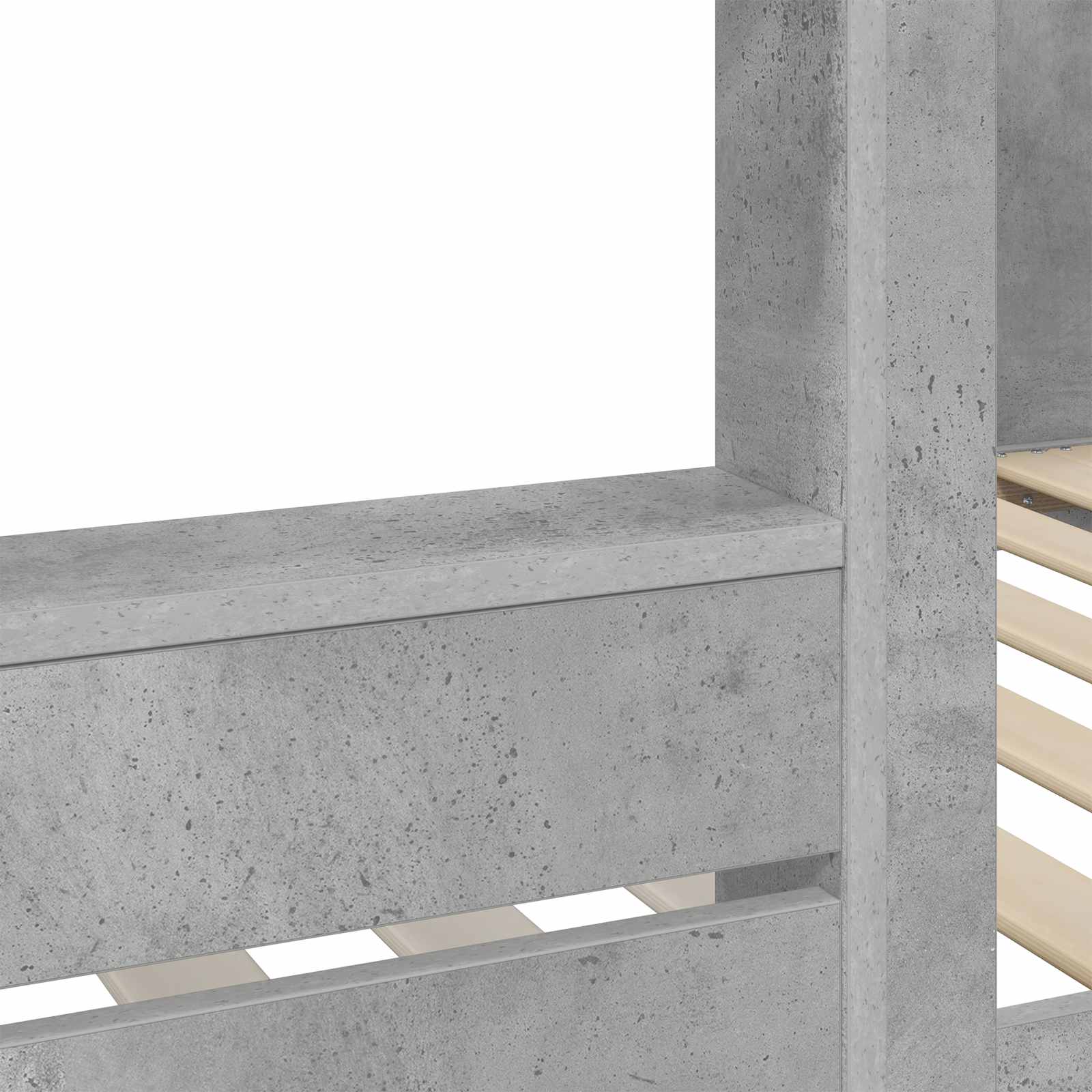 Lit Superposé pour Enfants Gris béton 100 x 200 cm - XIOS
