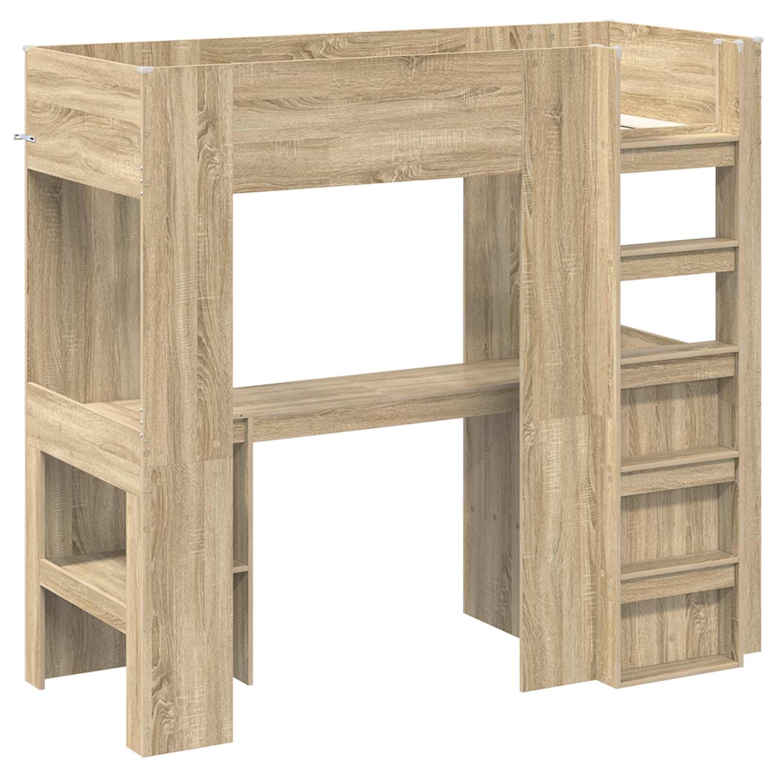 Cadre de lit superposé avec bureau Chêne Sonoma 75 x 190 cm - XIOS