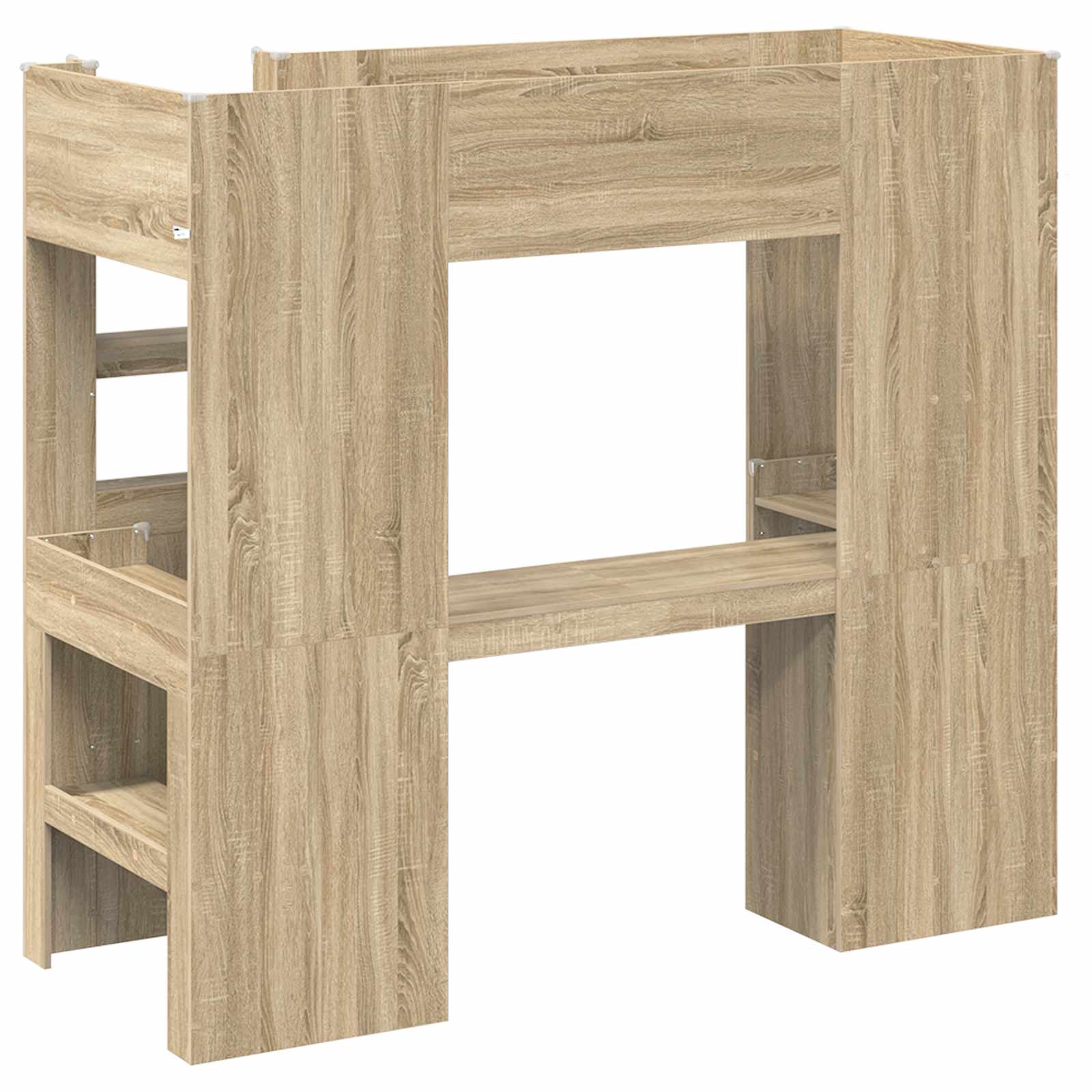 Cadre de lit superposé avec bureau Chêne Sonoma 75 x 190 cm - XIOS