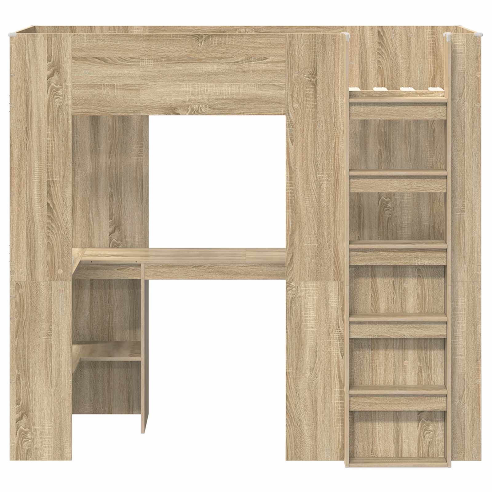 Cadre de lit superposé avec bureau Chêne Sonoma 75 x 190 cm - XIOS
