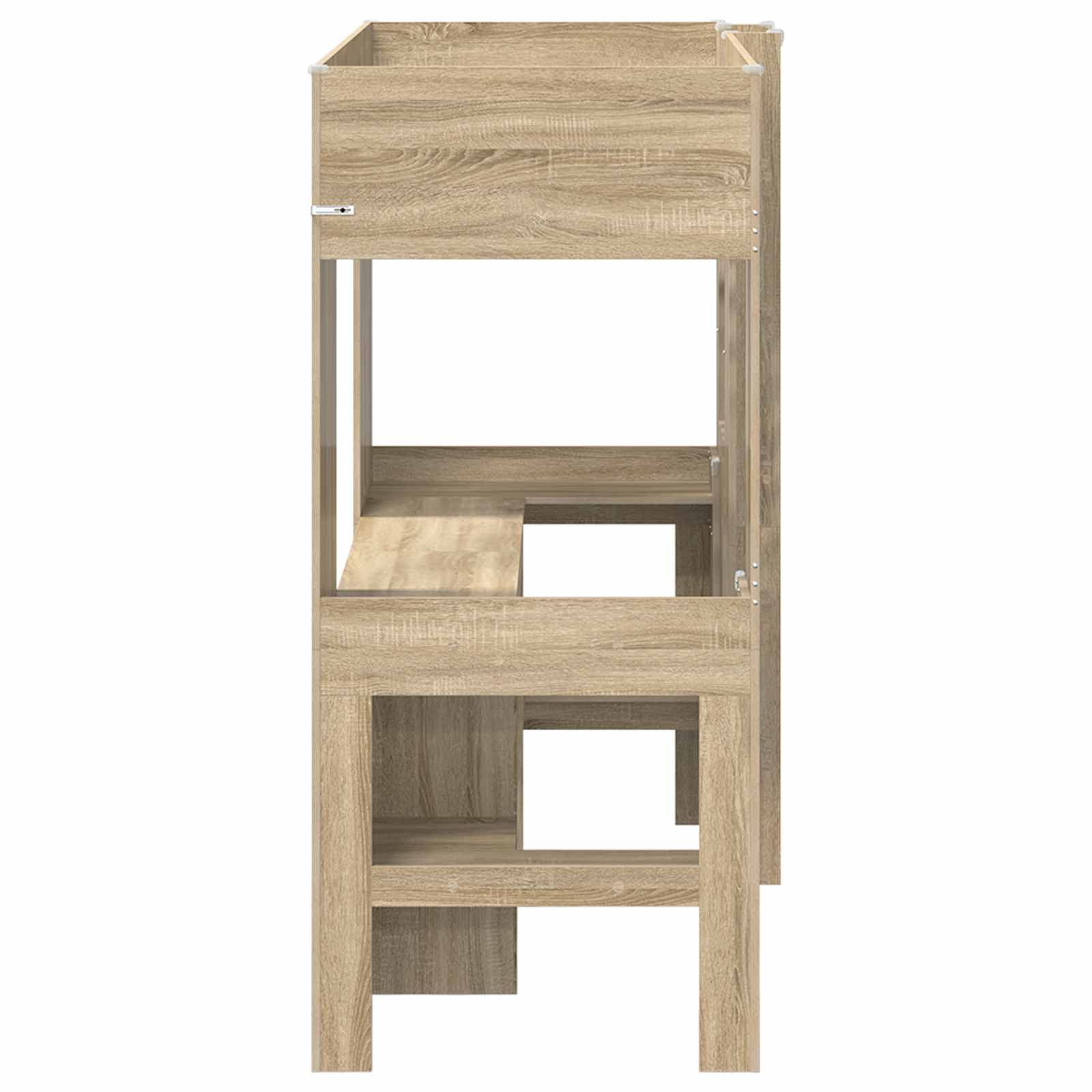 Cadre de lit superposé avec bureau Chêne Sonoma 75 x 190 cm - XIOS