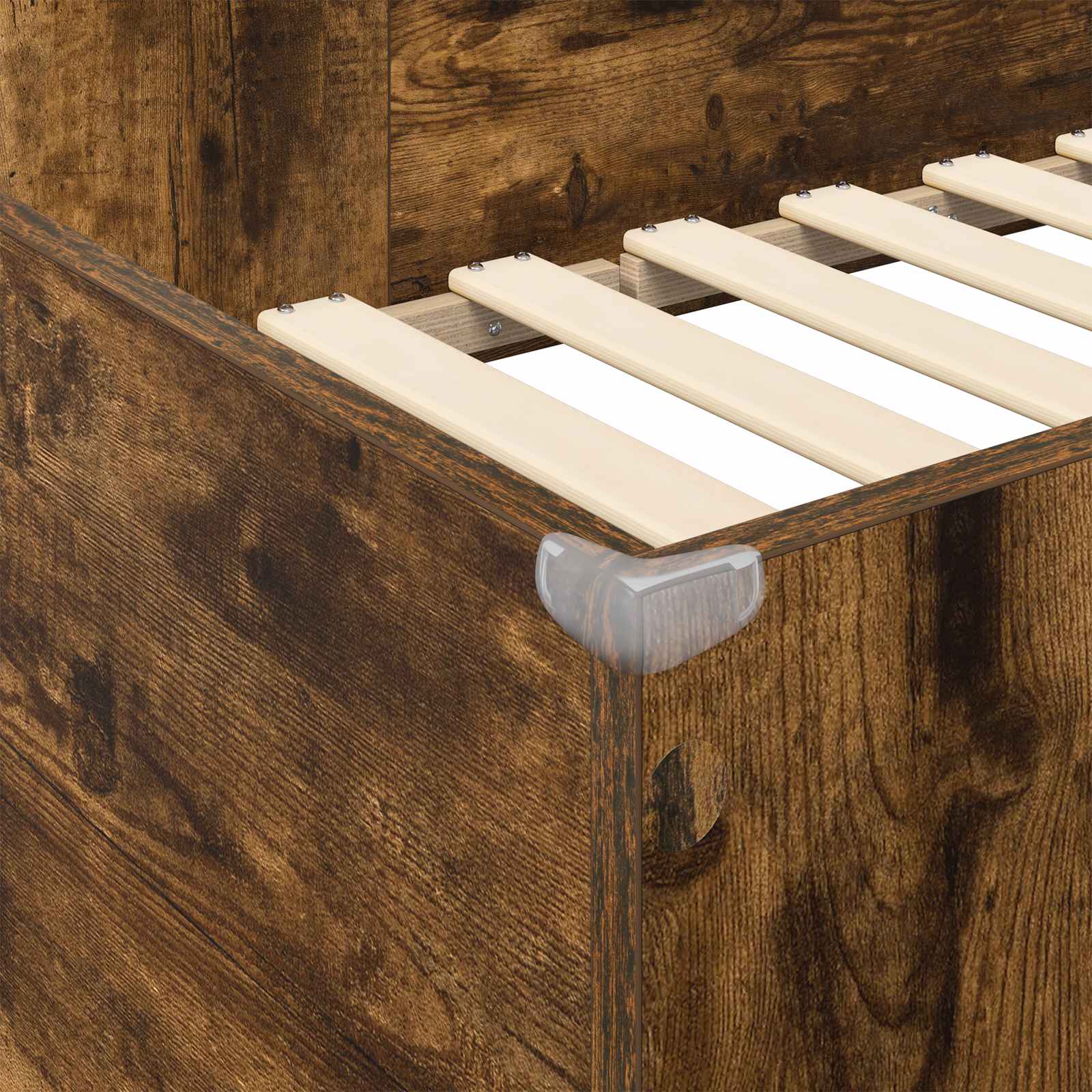 Cadre de lit superposé avec bureau Chêne fumé 75 x 190 cm - XIOS