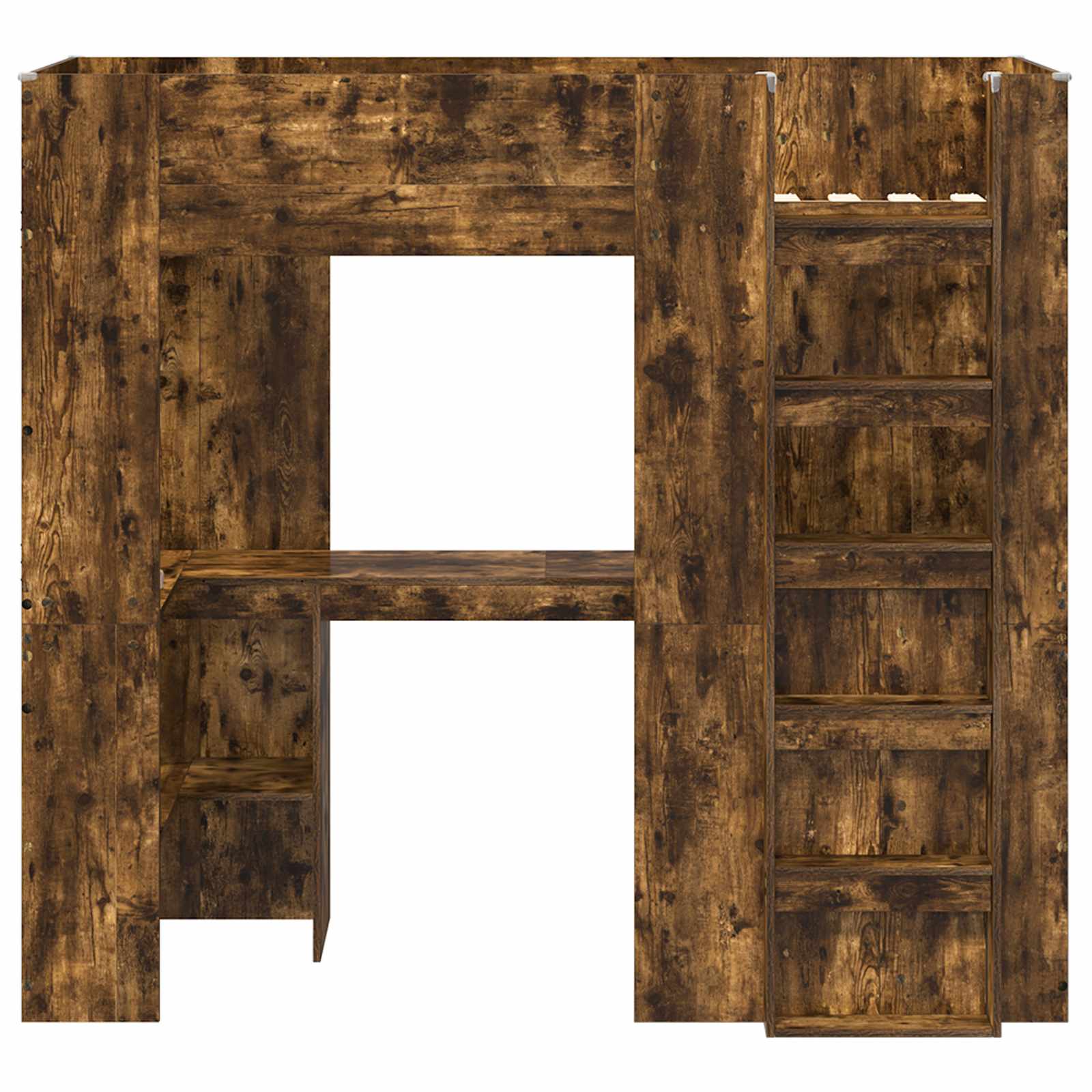Cadre de lit superposé avec bureau Chêne fumé 75 x 190 cm - XIOS
