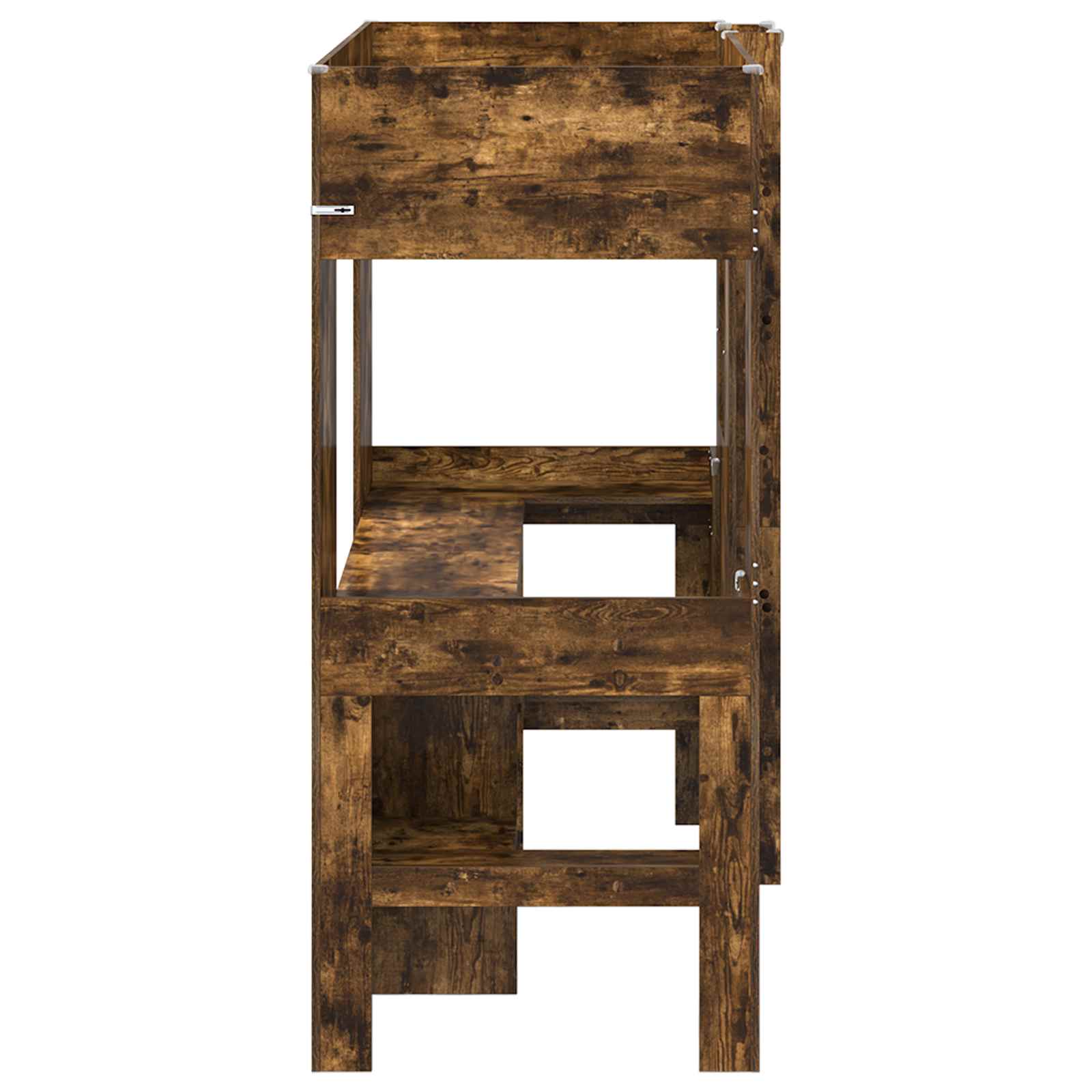 Cadre de lit superposé avec bureau Chêne fumé 75 x 190 cm - XIOS