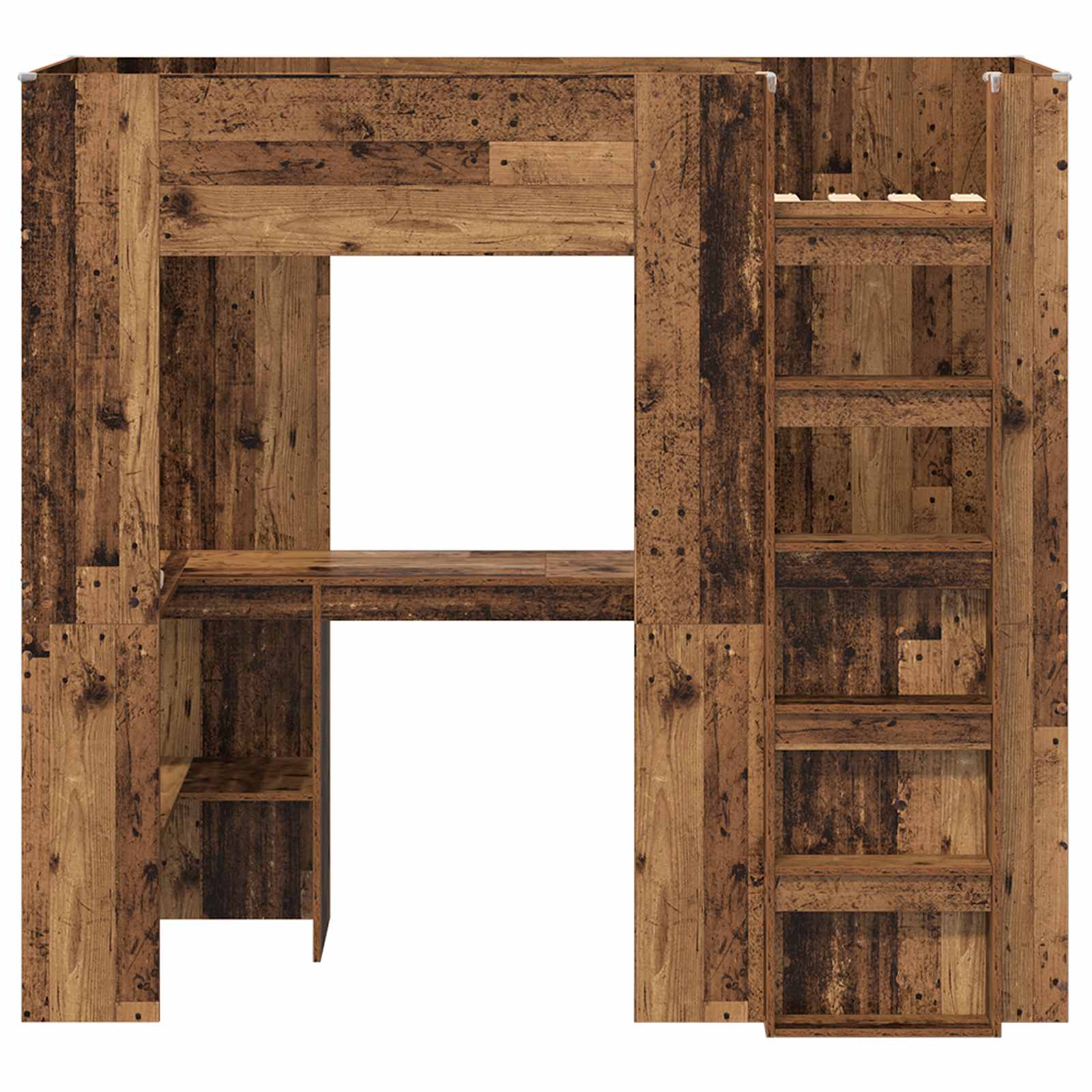 Cadre de lit superposé avec bureau Bois ancien 75 x 190 cm - XIOS