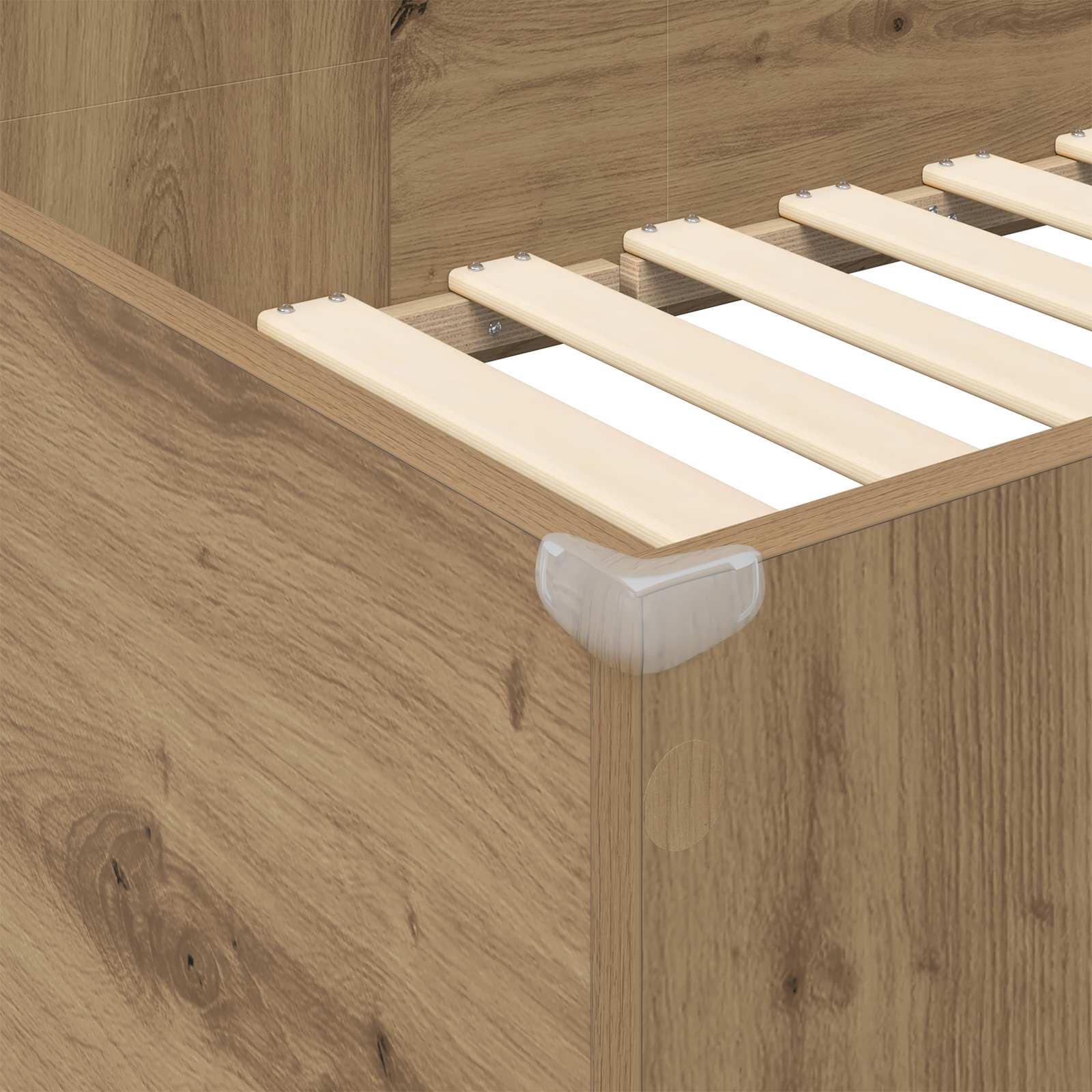 Cadre de lit superposé avec bureau Chêne artisanal 100 x 200 cm - XIOS