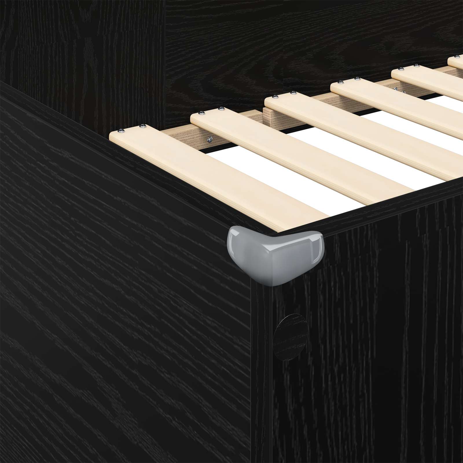 Cadre de lit superposé avec bureau Chêne noir 90 x 190 cm - XIOS