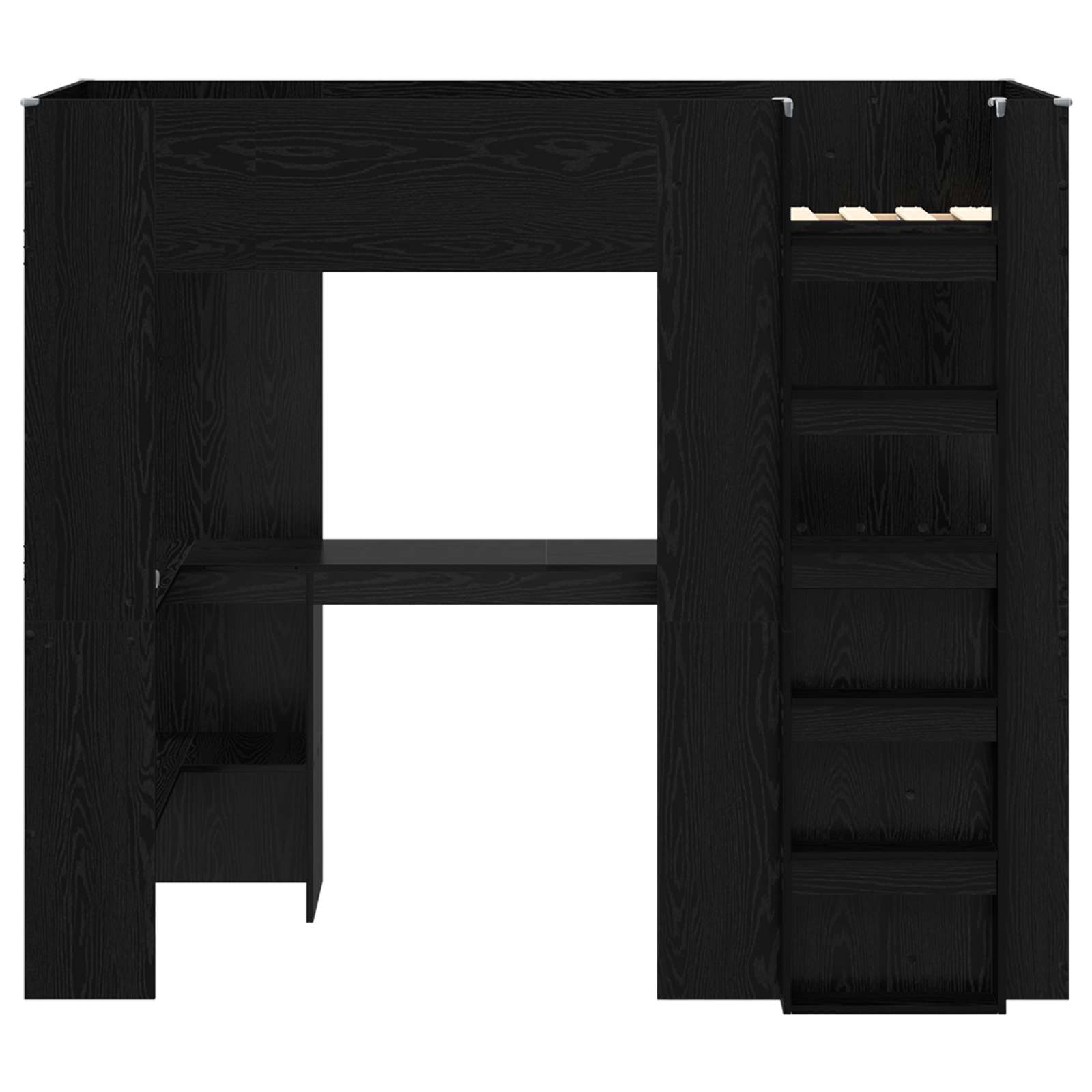 Cadre de lit superposé avec bureau Chêne noir 90 x 190 cm - XIOS