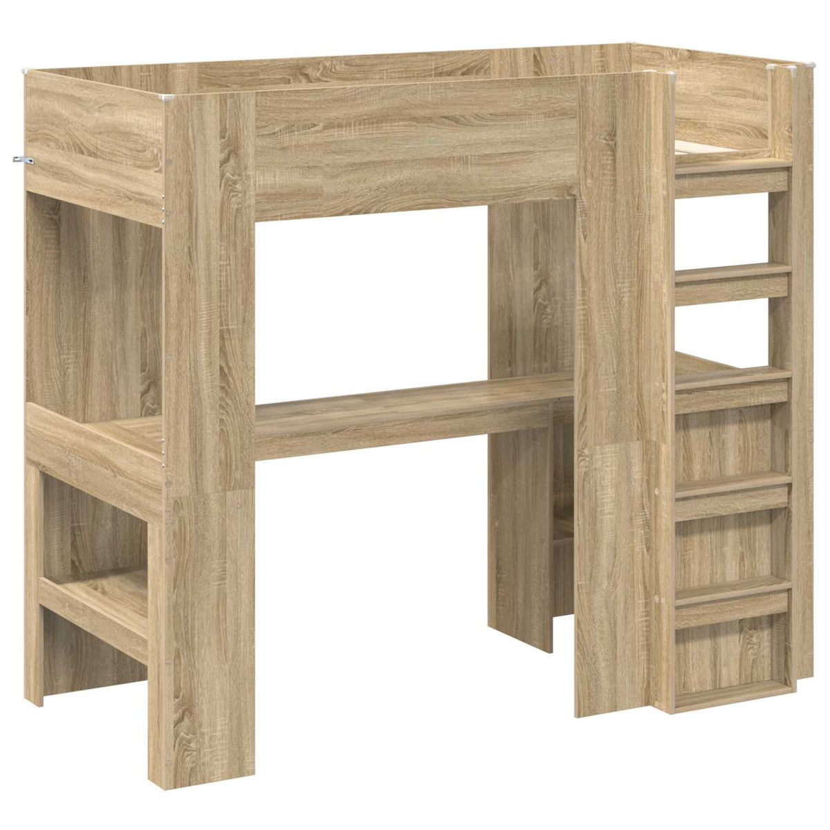 Cadre de lit superposé avec bureau Chêne Sonoma 90 x 190 cm