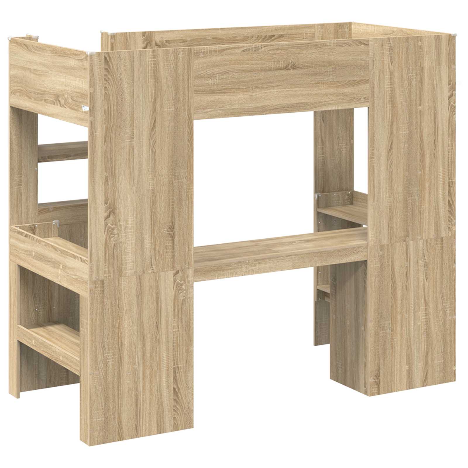 Cadre de lit superposé avec bureau Chêne Sonoma 90 x 190 cm - XIOS
