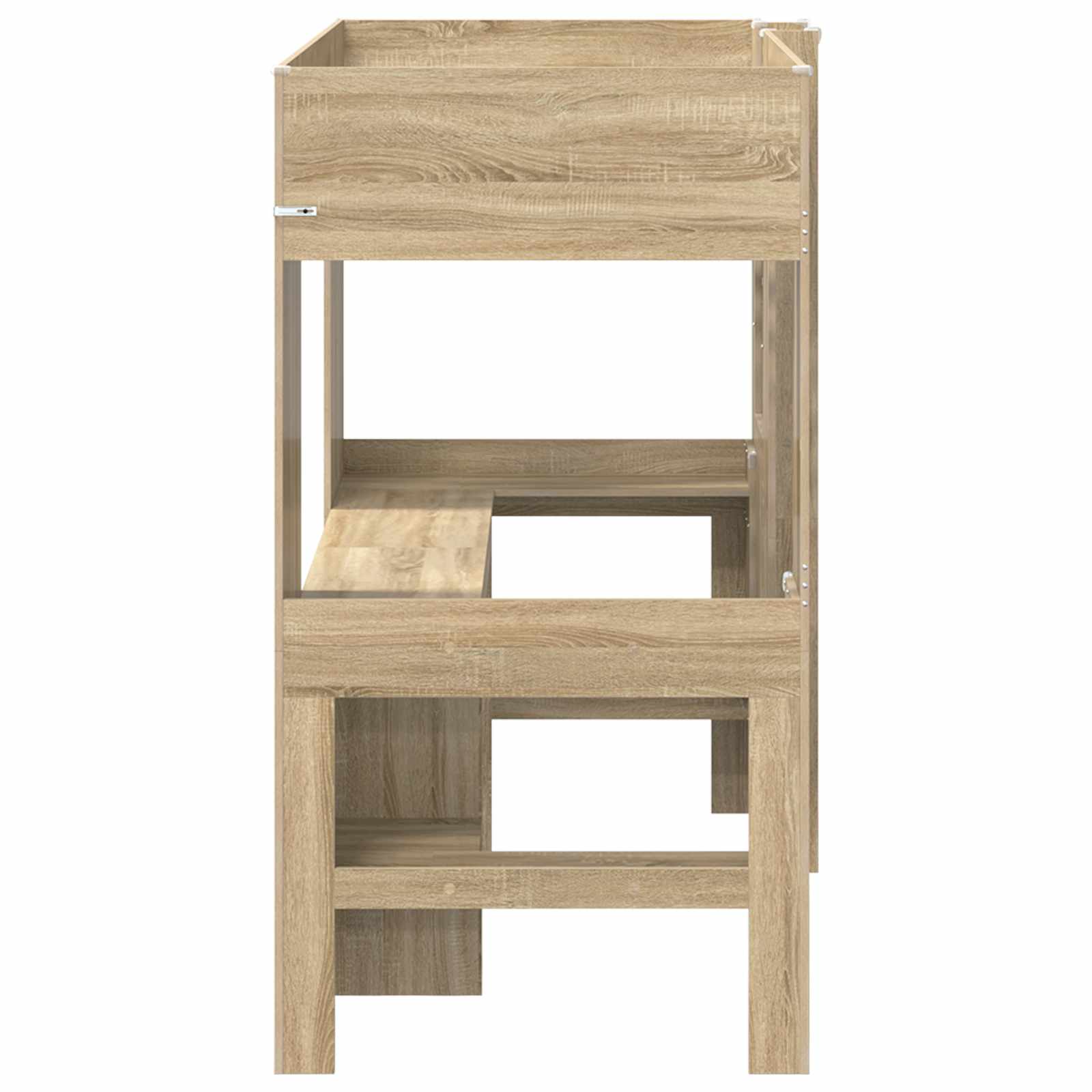 Cadre de lit superposé avec bureau Chêne Sonoma 90 x 190 cm - XIOS