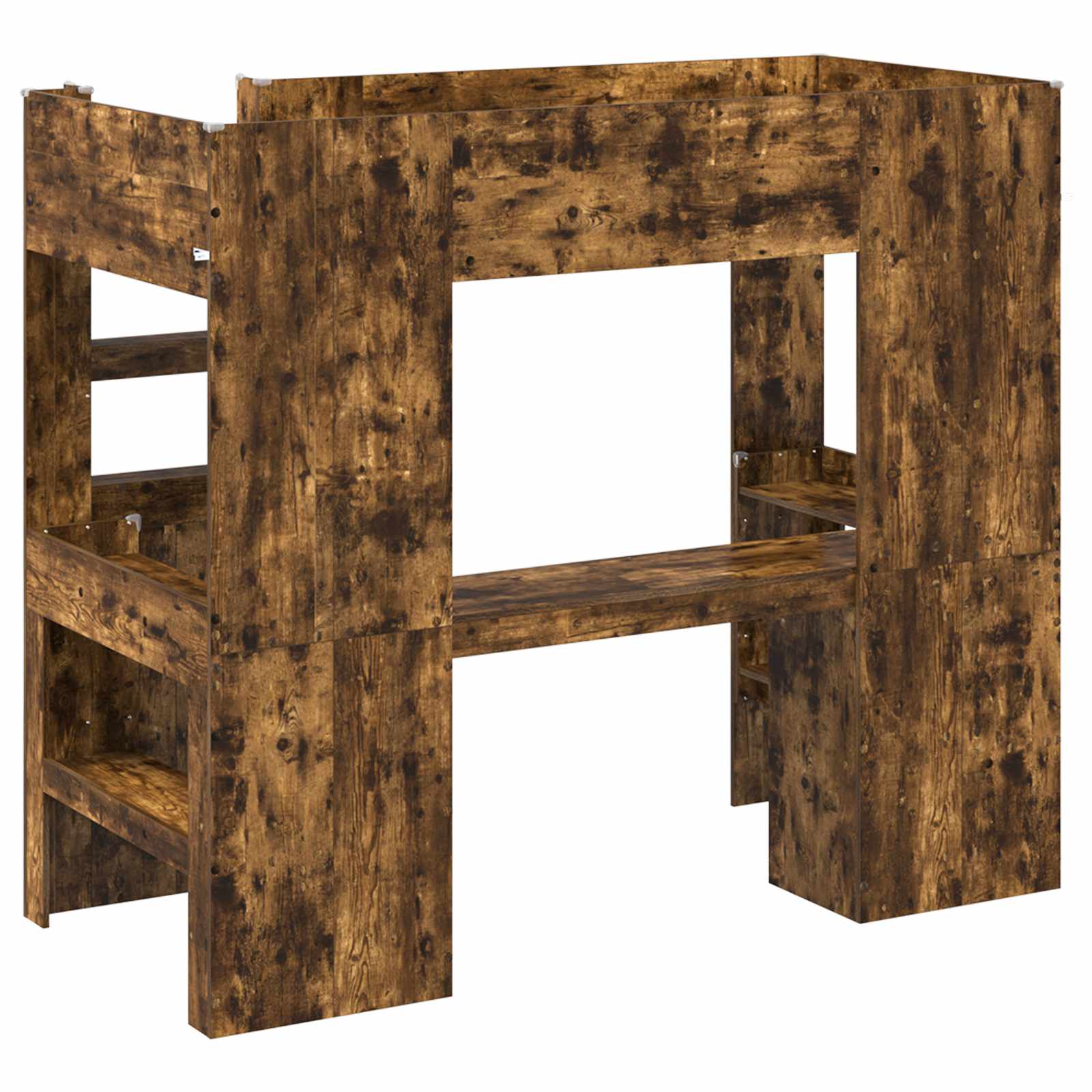 Cadre de lit superposé avec bureau Chêne fumé 90 x 190 cm - XIOS