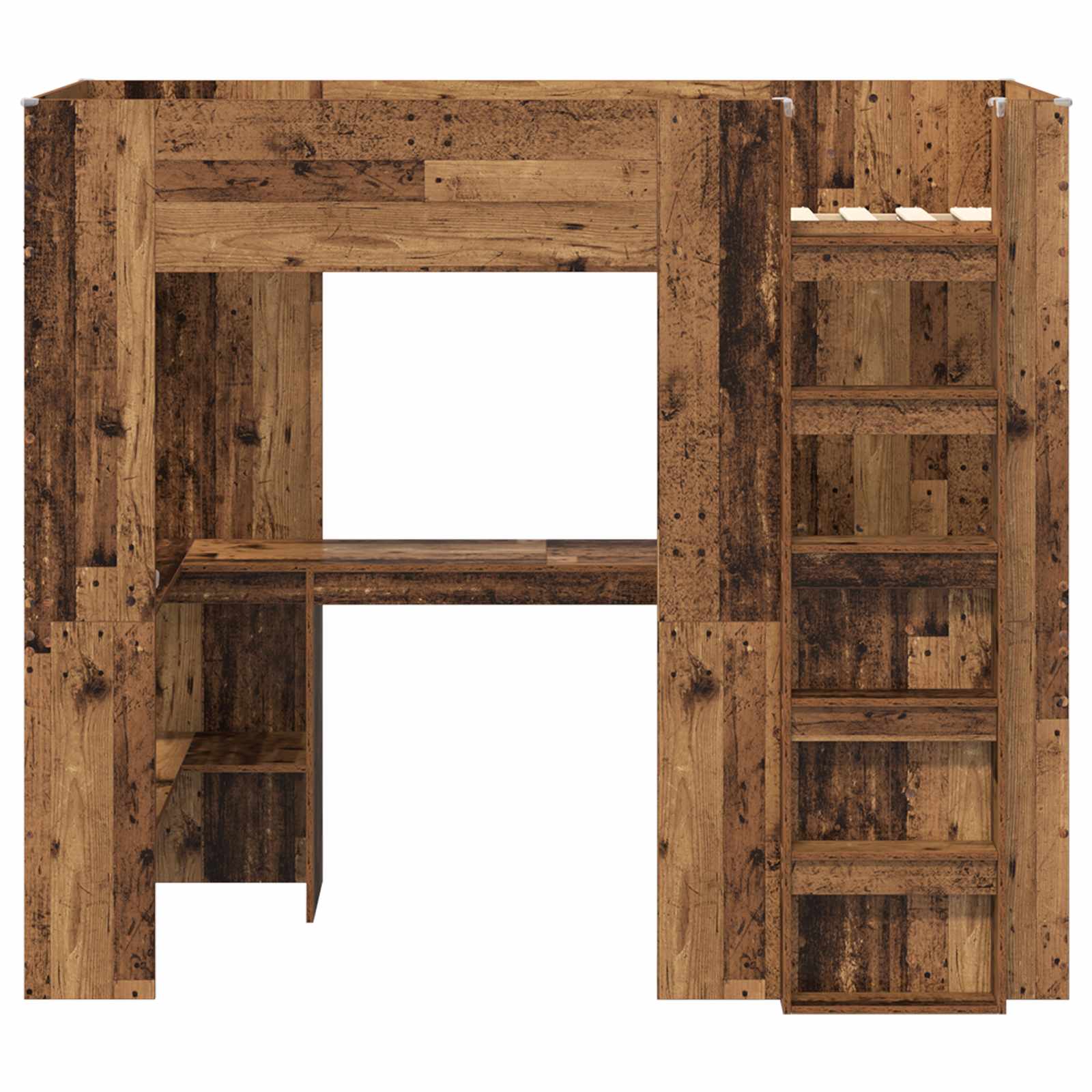 Cadre de lit superposé avec bureau Bois ancien 90 x 190 cm - XIOS
