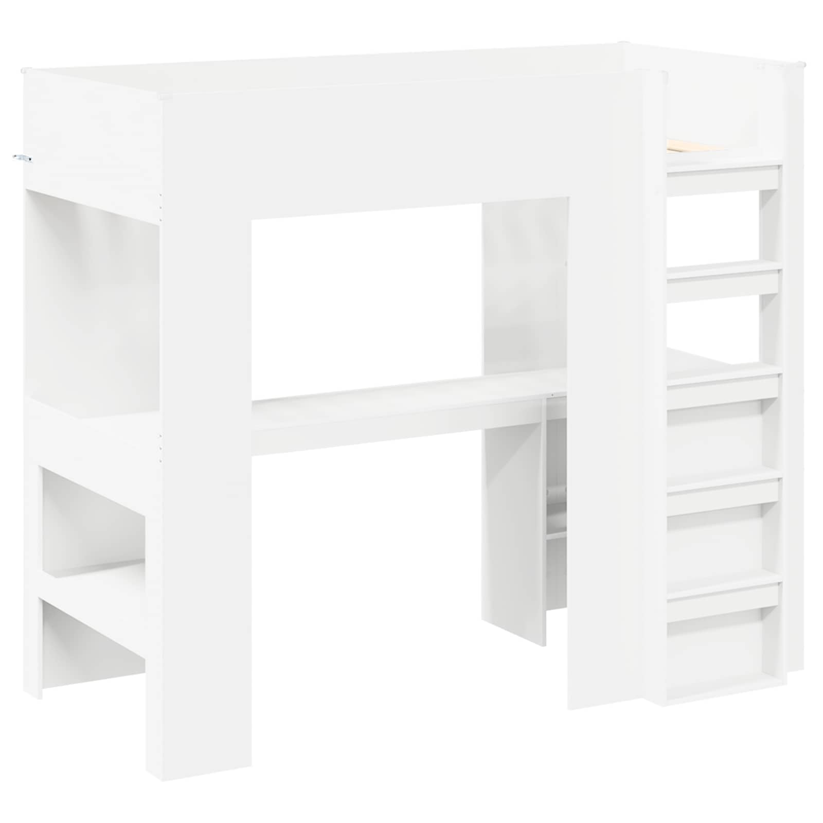 Cadre de lit superposé avec bureau Blanc 80 x 200 cm - XIOS