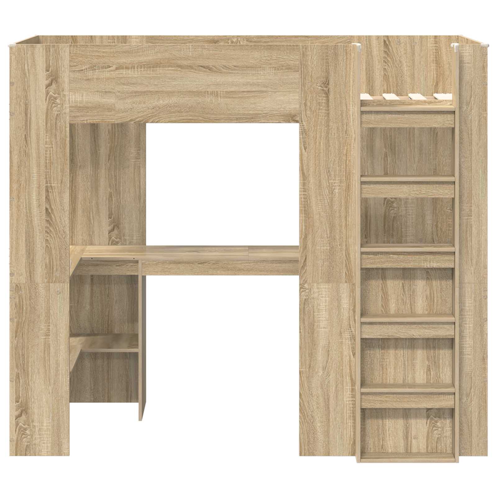 Cadre de lit superposé avec bureau Chêne Sonoma 80 x 200 cm - XIOS