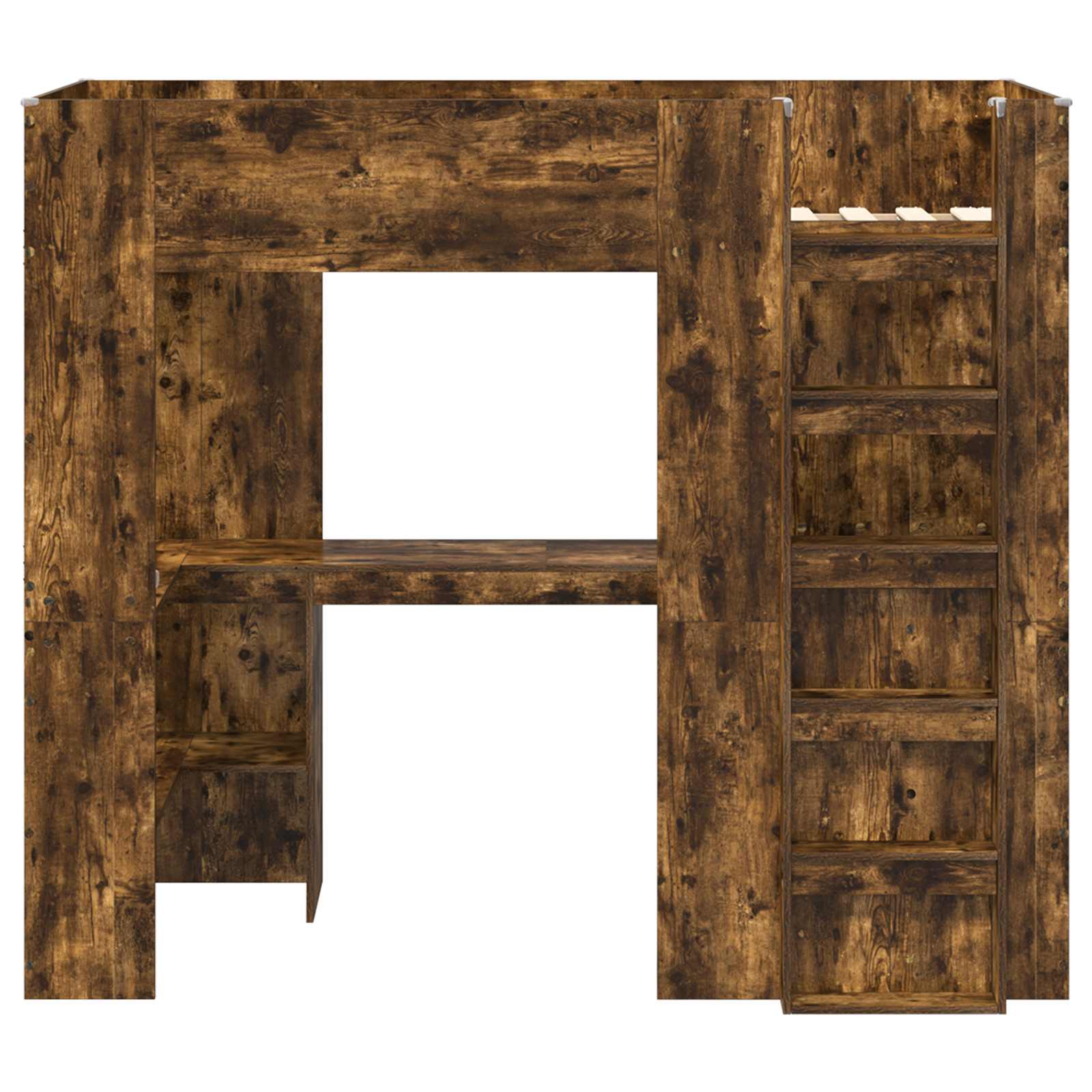 Cadre de lit superposé avec bureau Chêne fumé 80 x 200 cm - XIOS