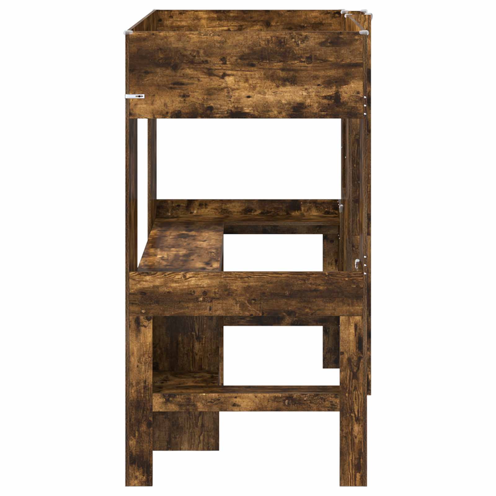 Cadre de lit superposé avec bureau Chêne fumé 90 x 200 cm - XIOS