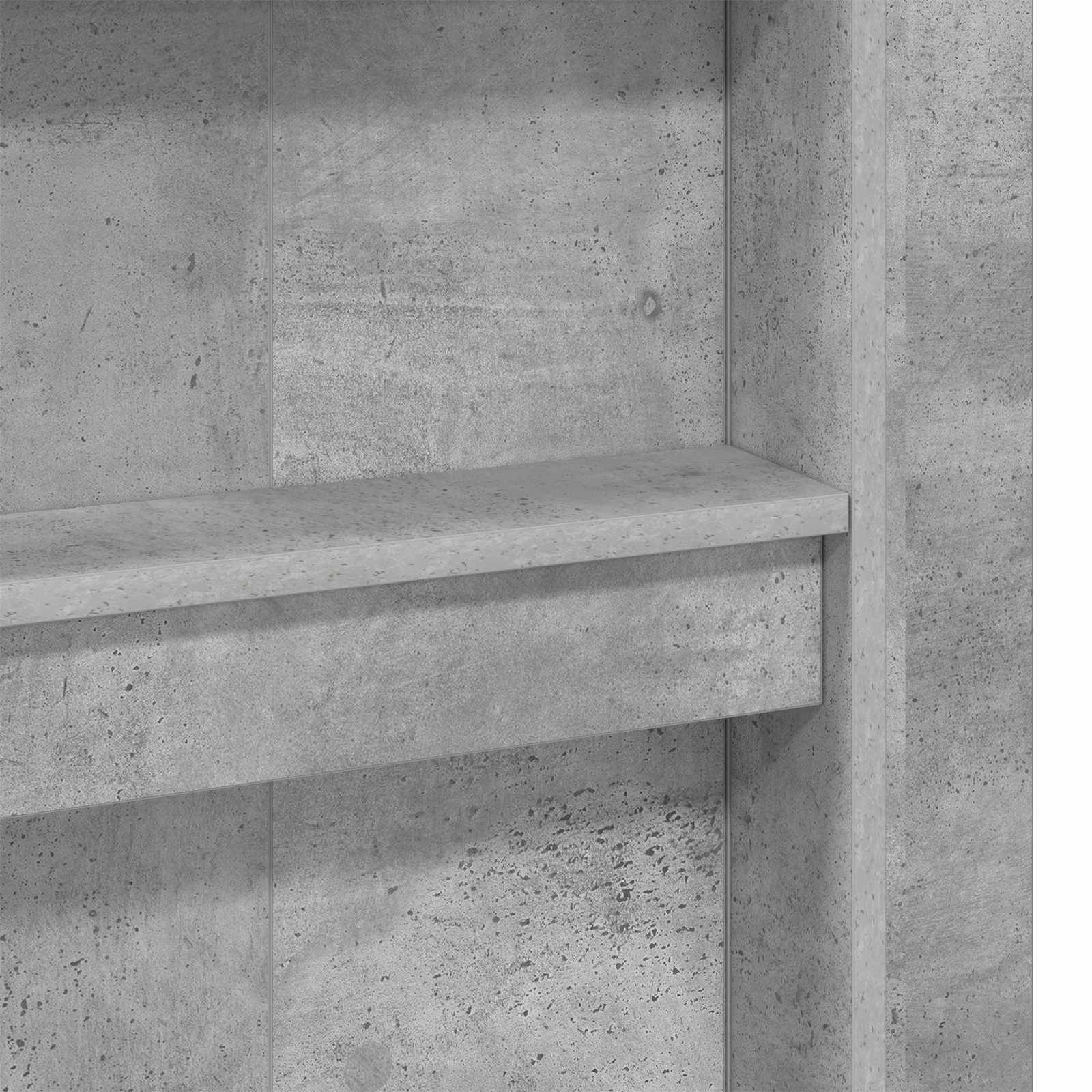 Cadre de lit superposé avec bureau Gris béton 100 x 200 cm - XIOS