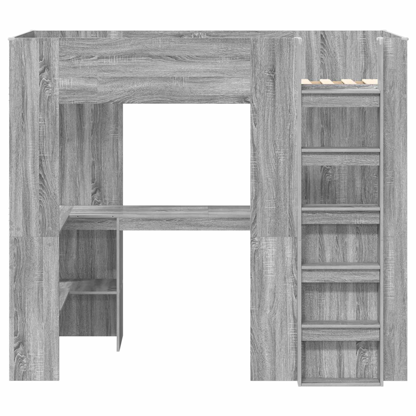 Cadre de lit superposé avec bureau Gris Sonoma 100 x 200 cm - XIOS