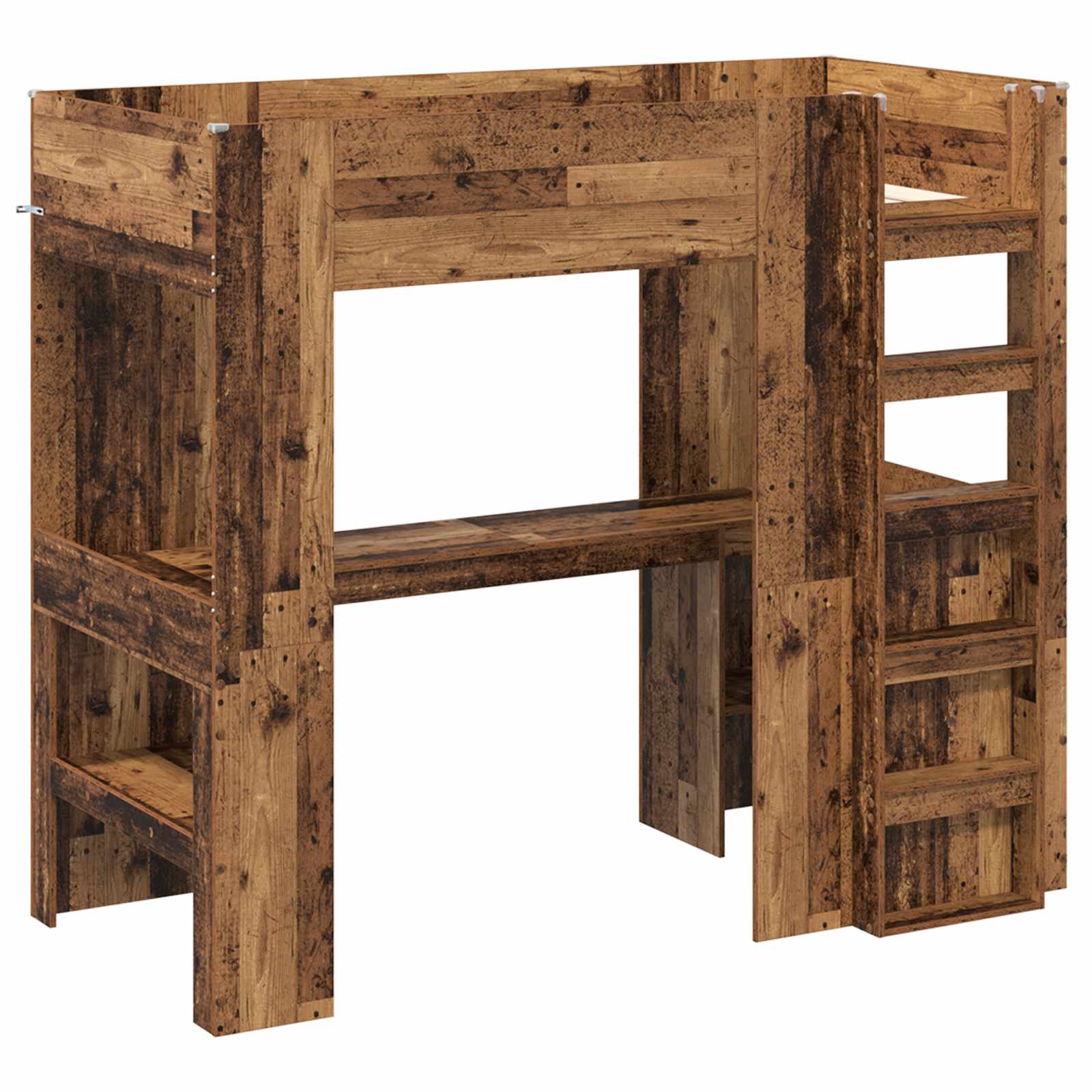 Cadre de lit superposé avec bureau Bois ancien 100 x 200 cm - XIOS
