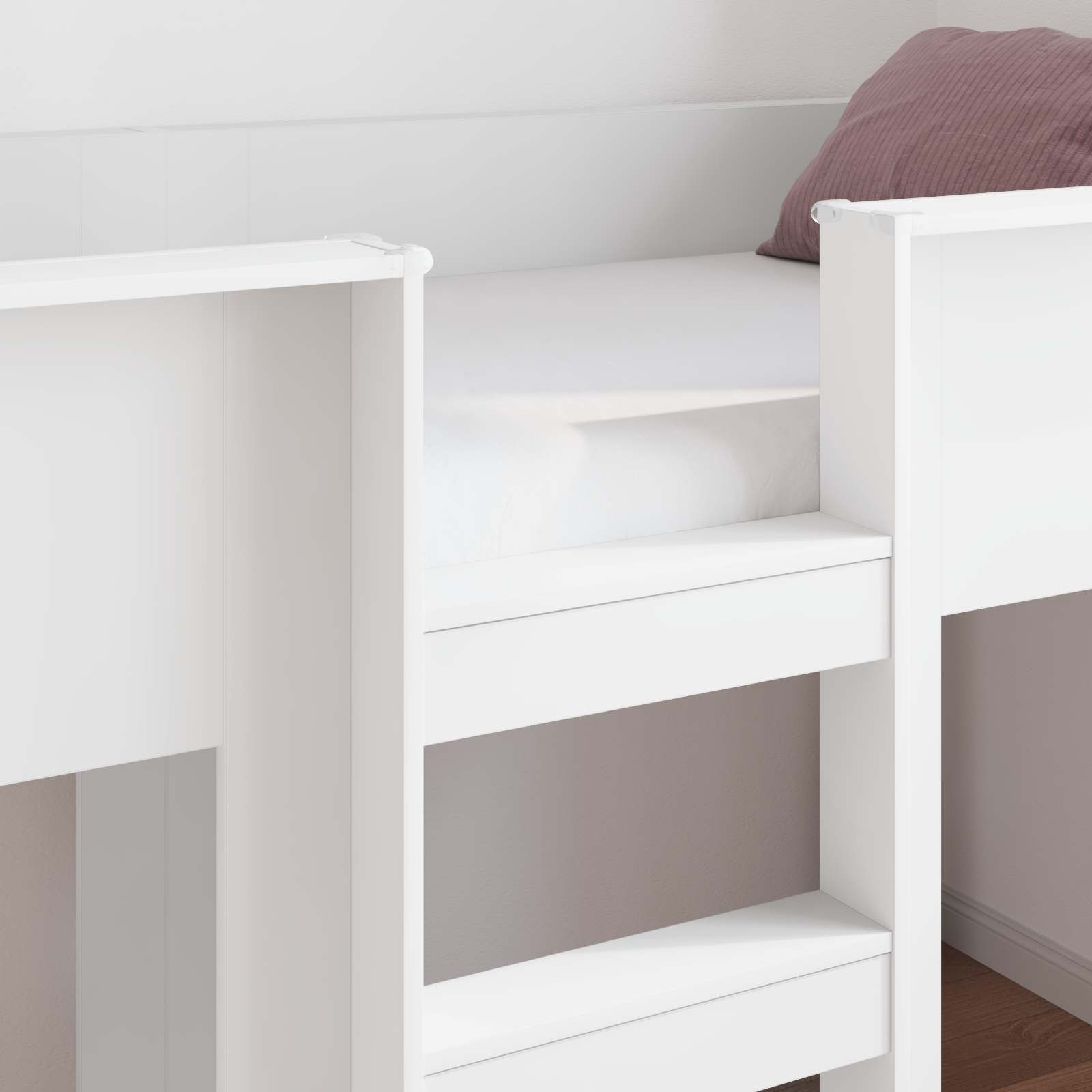 Lit Superposé pour Enfants Blanc 75 x 190 cm Bois d'ingénierie - XIOS