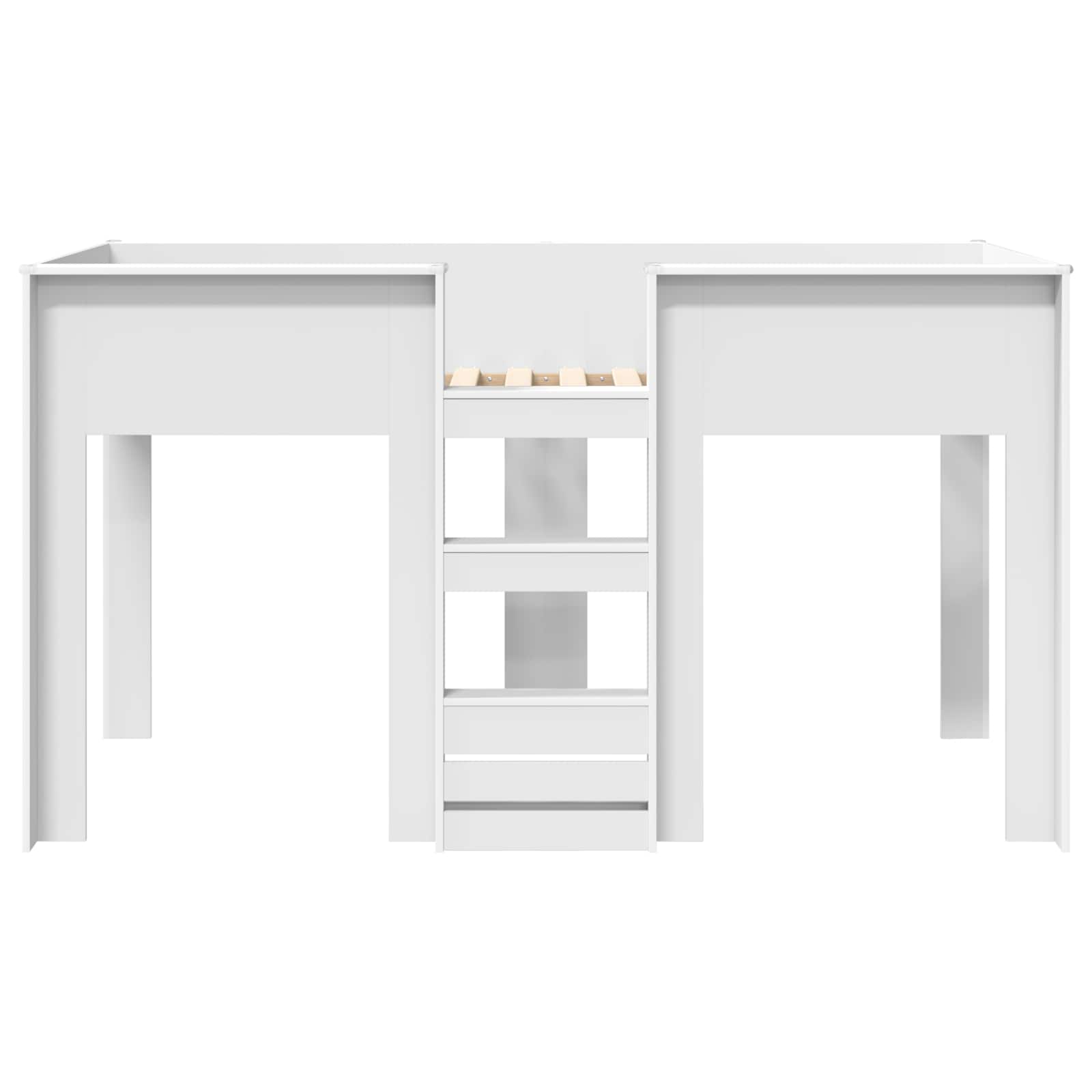 Lit Superposé pour Enfants Blanc 75 x 190 cm Bois d'ingénierie - XIOS