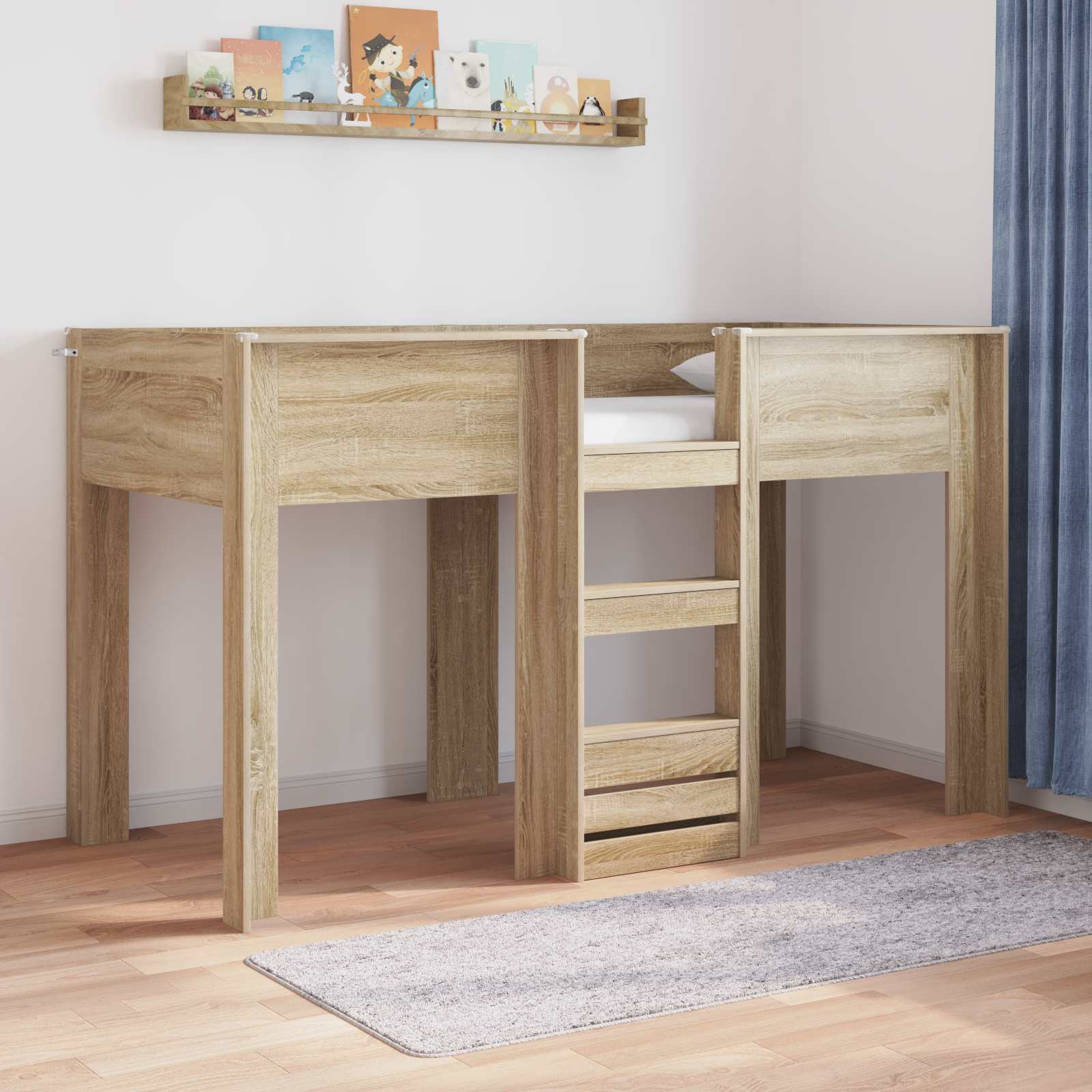 Lit Superposé pour Enfants Chêne Sonoma 75 x 190 cm - XIOS