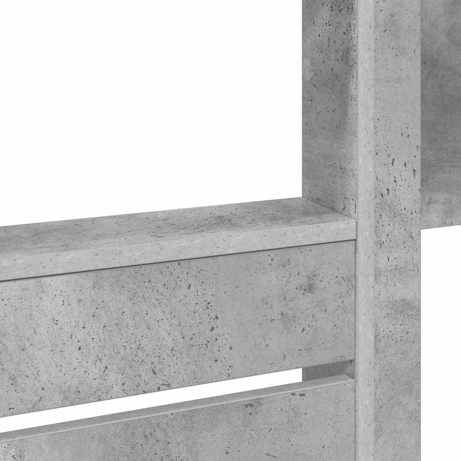 Lit Superposé pour Enfants avec stockage Gris béton 90 x 190 cm - XIOS