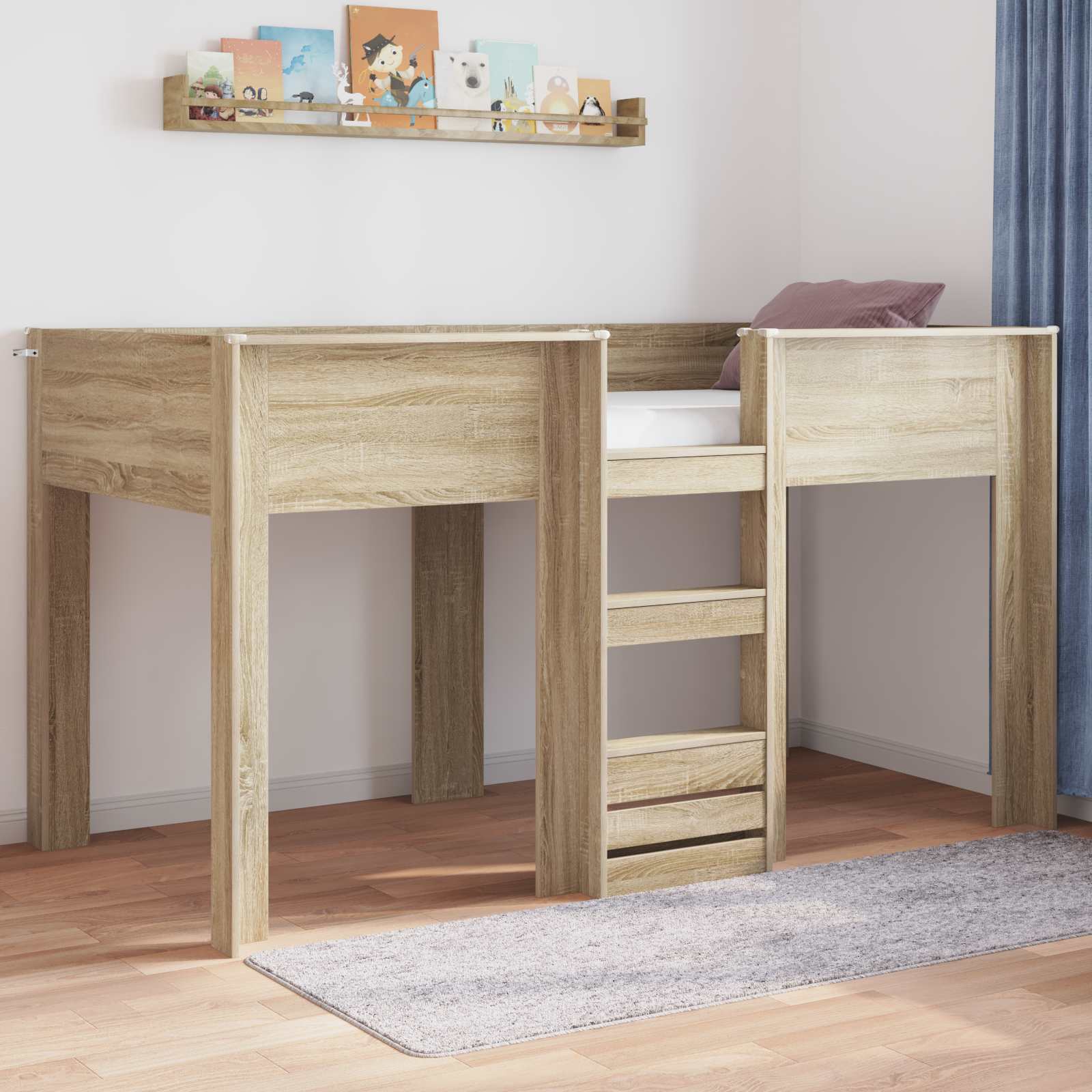 Lit Superposé pour Enfants Chêne Sonoma 80 x 200 cm - XIOS