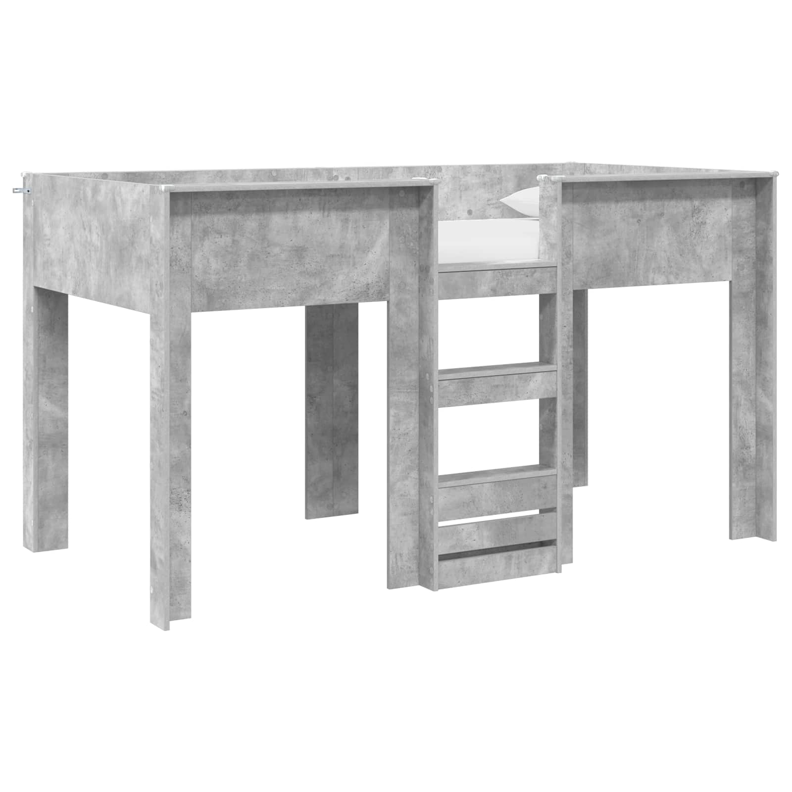 Lit Superposé pour Enfants avec stockage Gris béton 80 x 200 cm - XIOS