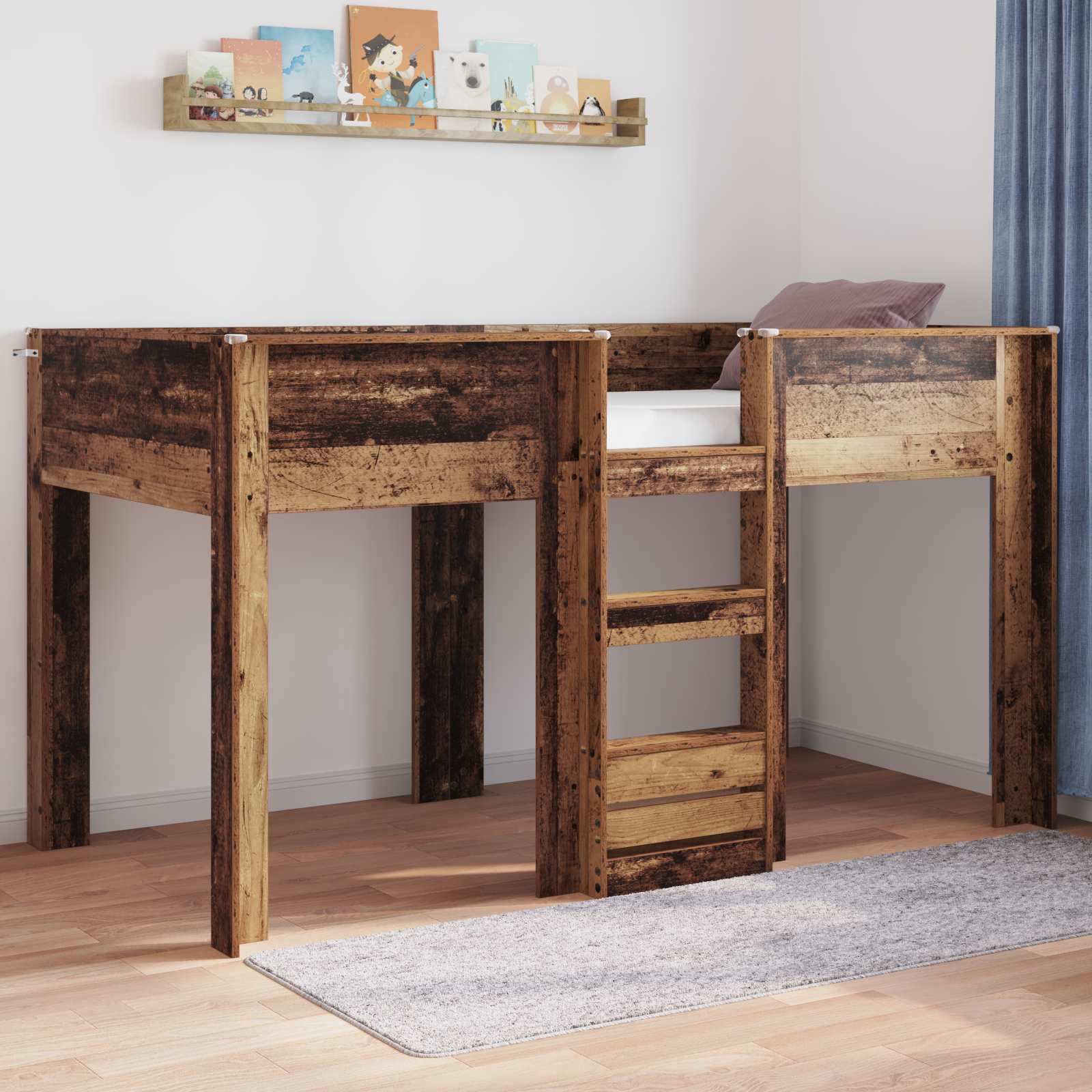 Lit Superposé pour Enfants Bois ancien 80 x 200 cm - XIOS