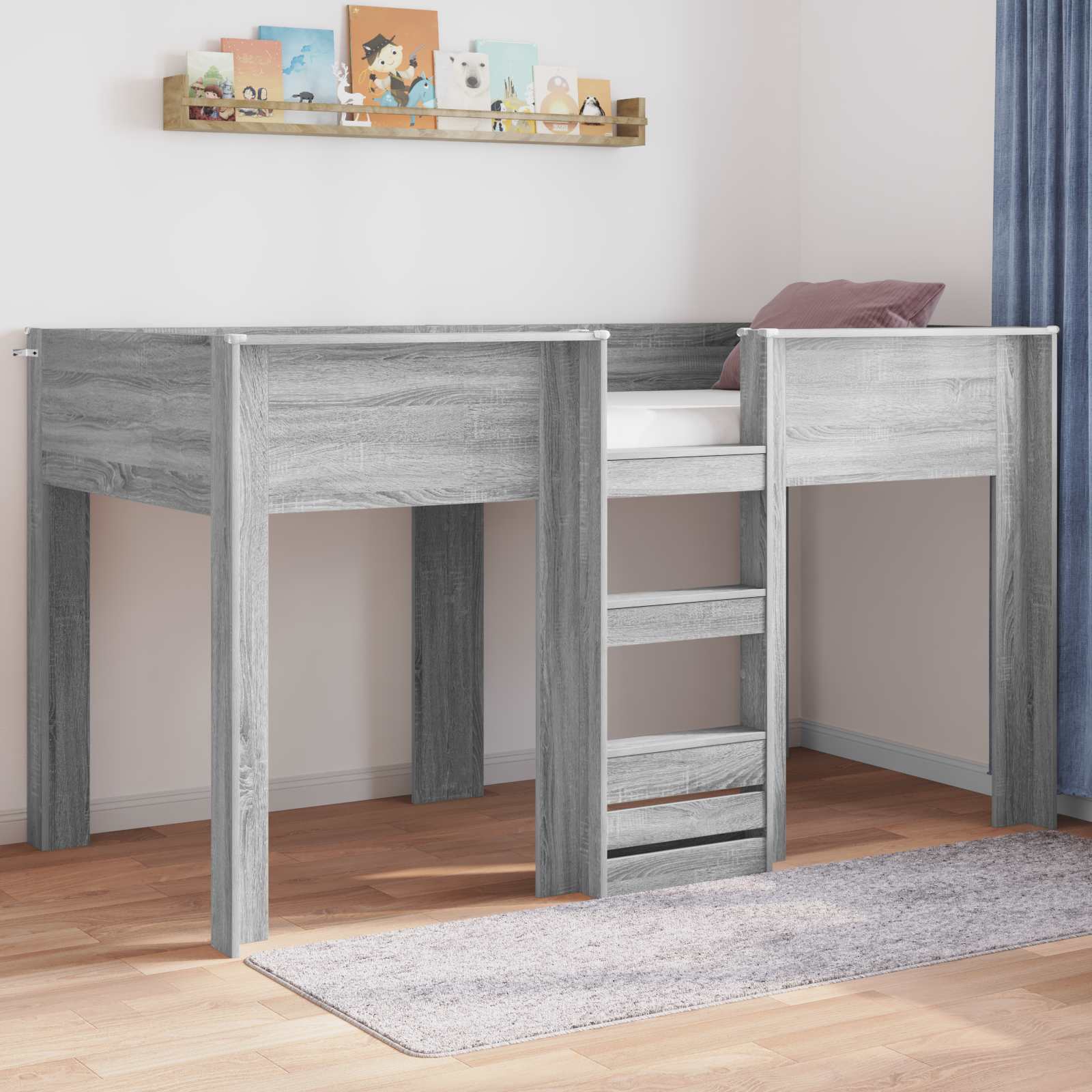 Lit Superposé pour Enfants Gris Sonoma 90 x 200 cm - XIOS