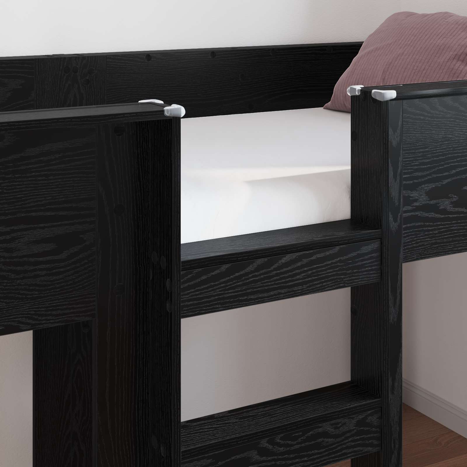 Lit Superposé pour Enfants Chêne noir 100 x 200 cm - XIOS